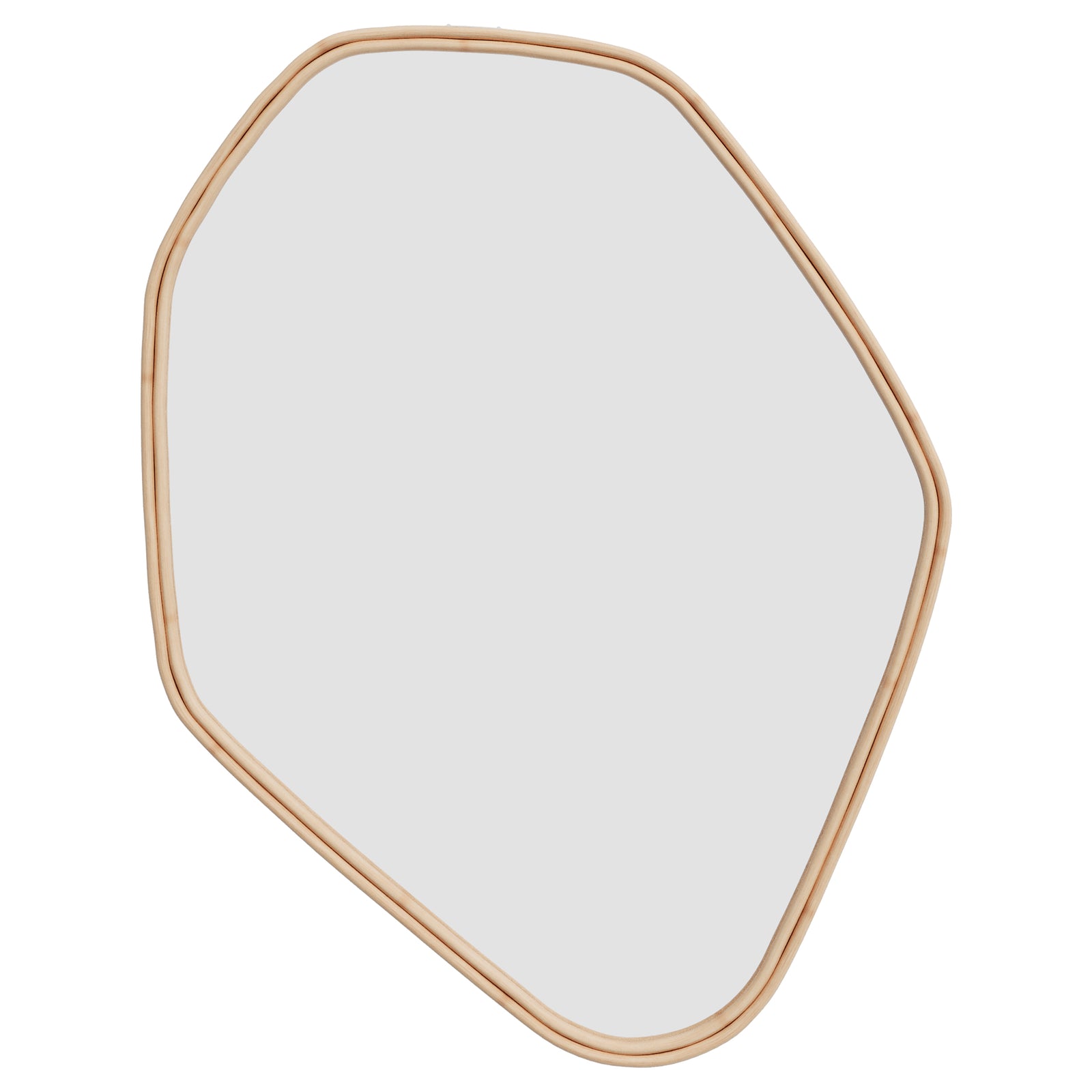 miroir organique en rotin 80 cm