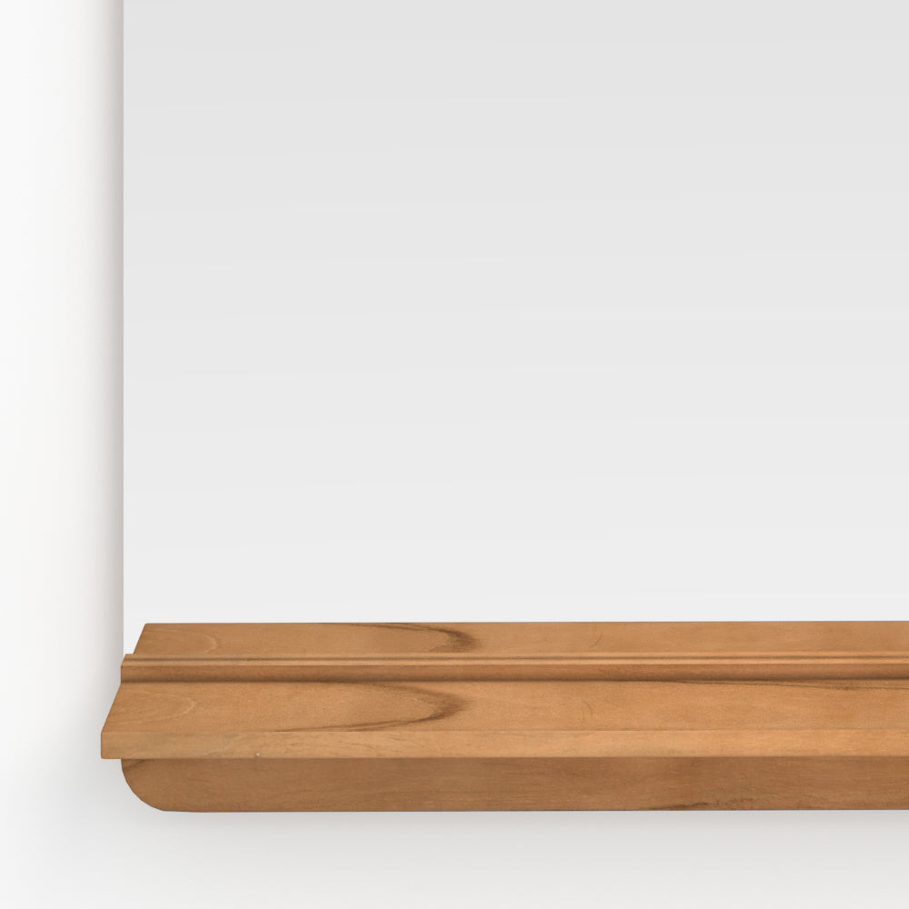 Specchio rettangolare in legno con mensola per bagno Nymphea
