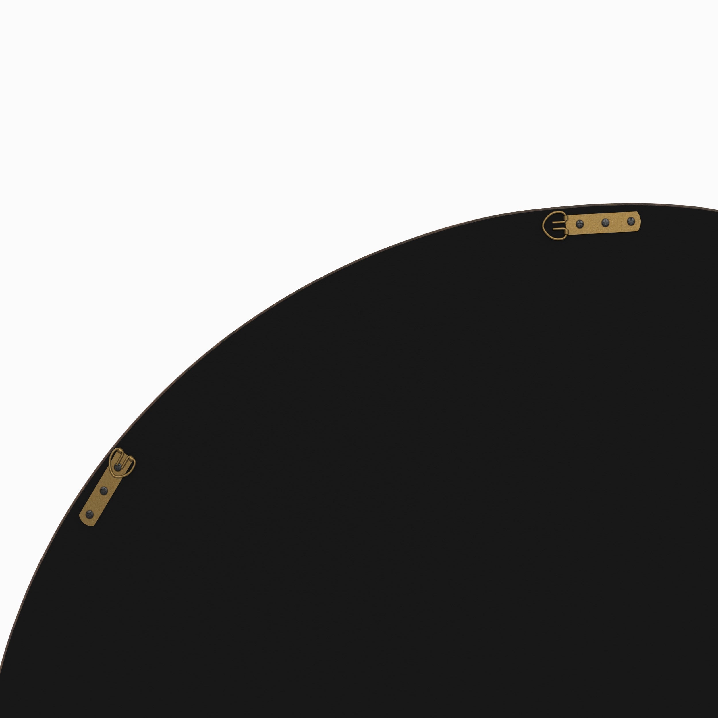 Miroir rond Yoko en placage noyer, D100 cm