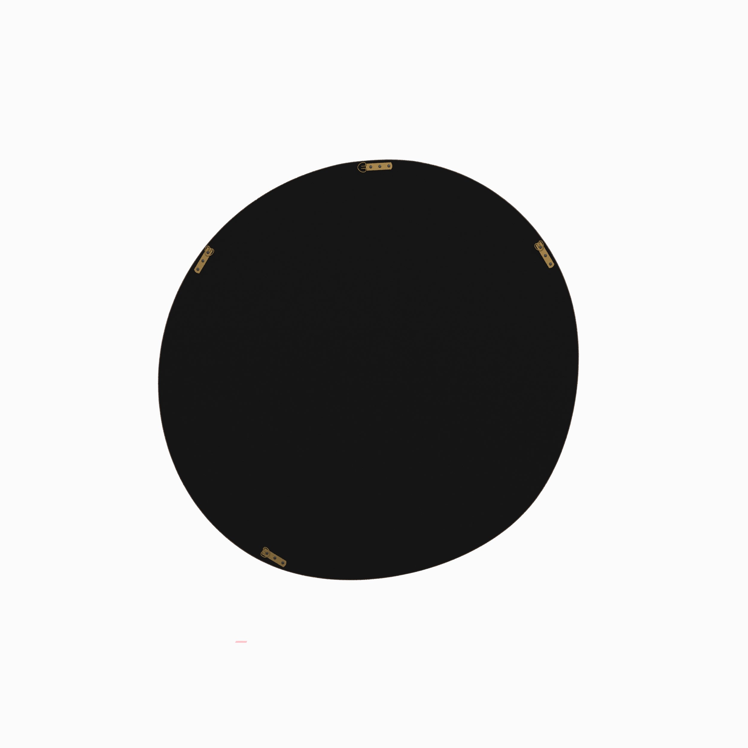 Miroir rond Yoko en placage noyer, D100 cm