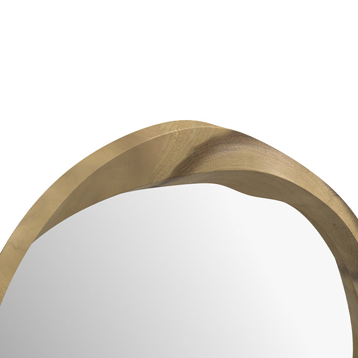 specchio Yong in legno chiaro di suar