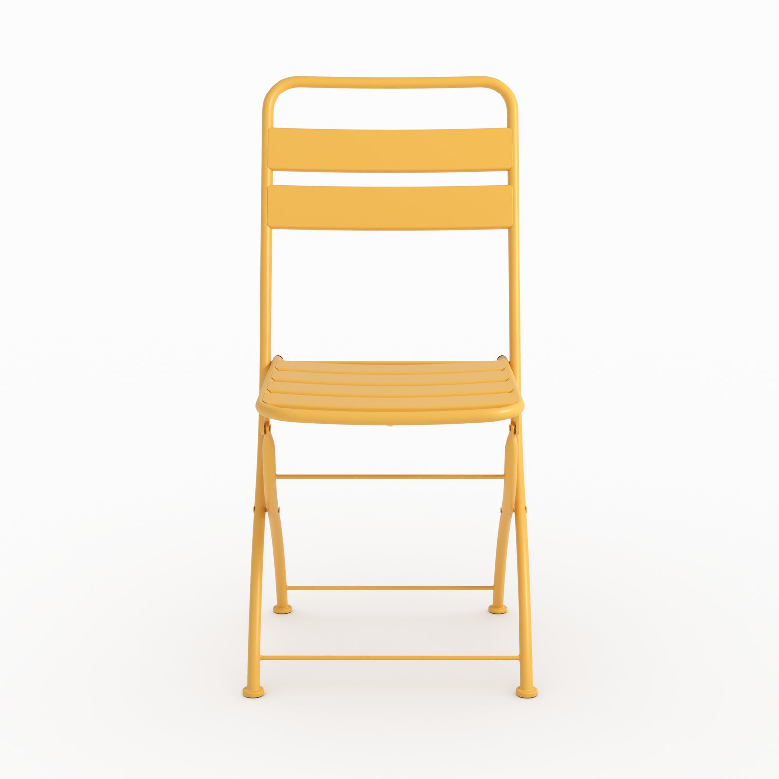 Mobilier de jardin Yumi table et 4 chaises pliantes jaune