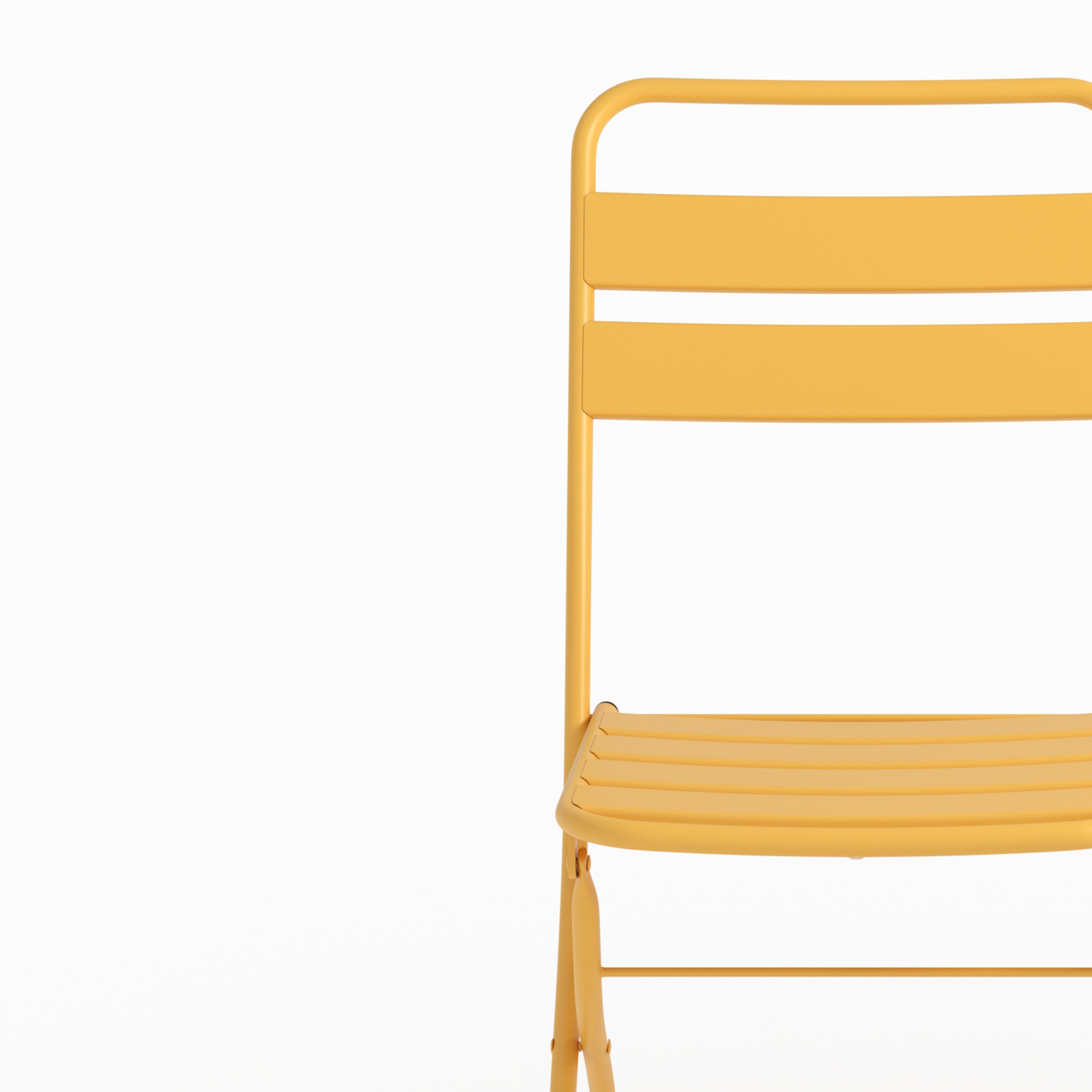 Mobilier jardin Yumi 2 places métal jaune pliant