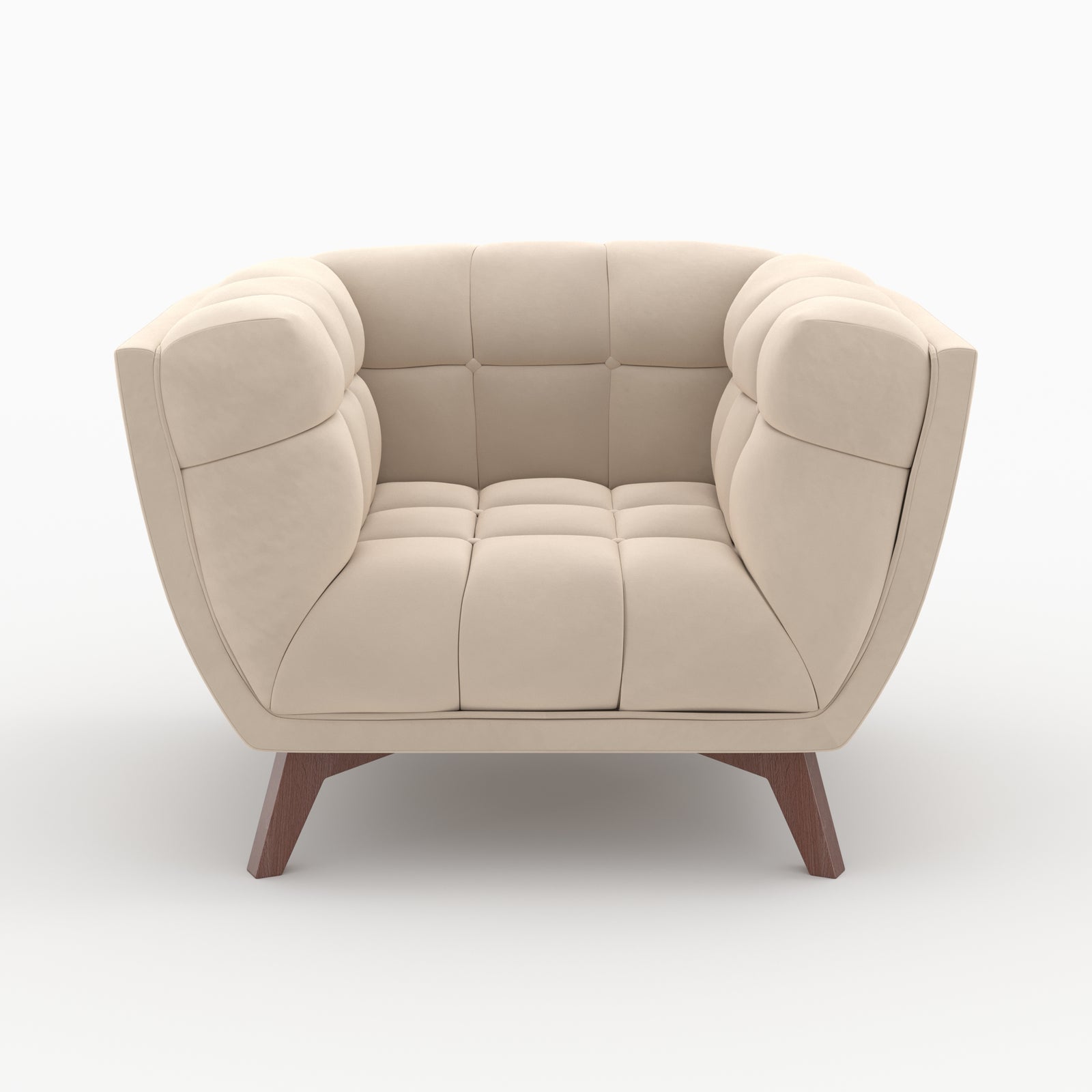 Mona ensemble salon velours beige canapé fauteuil