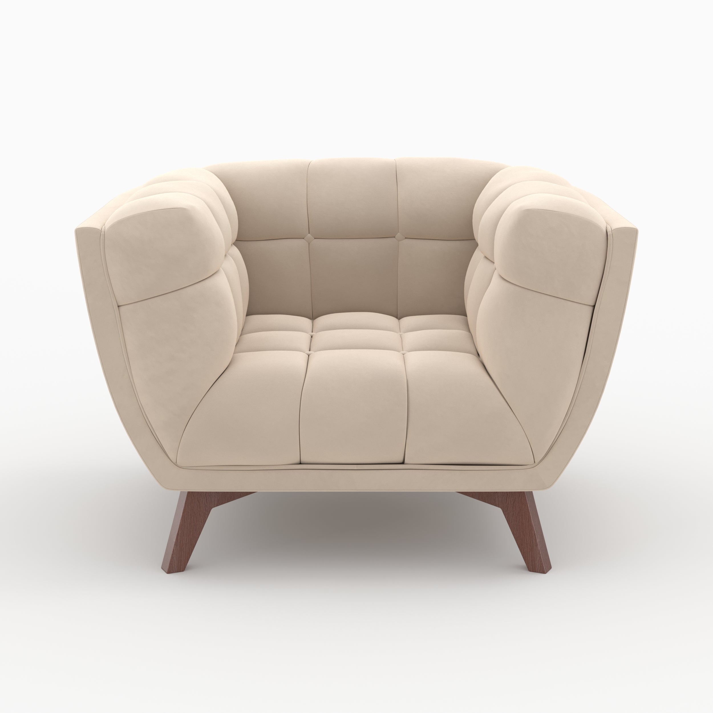 Mona ensemble salon velours beige canapé fauteuil