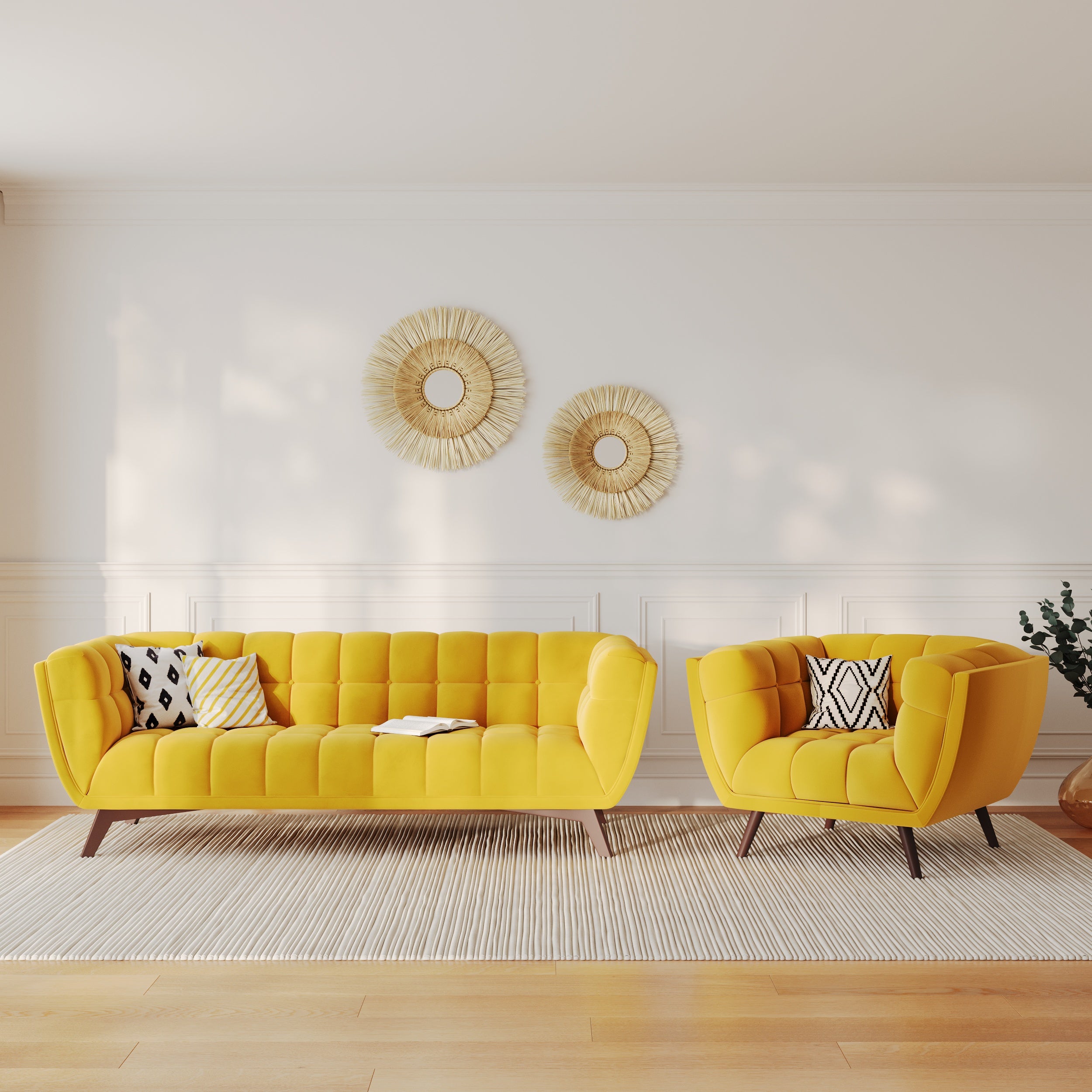 mona fauteuil jaune salon rdv deco colore