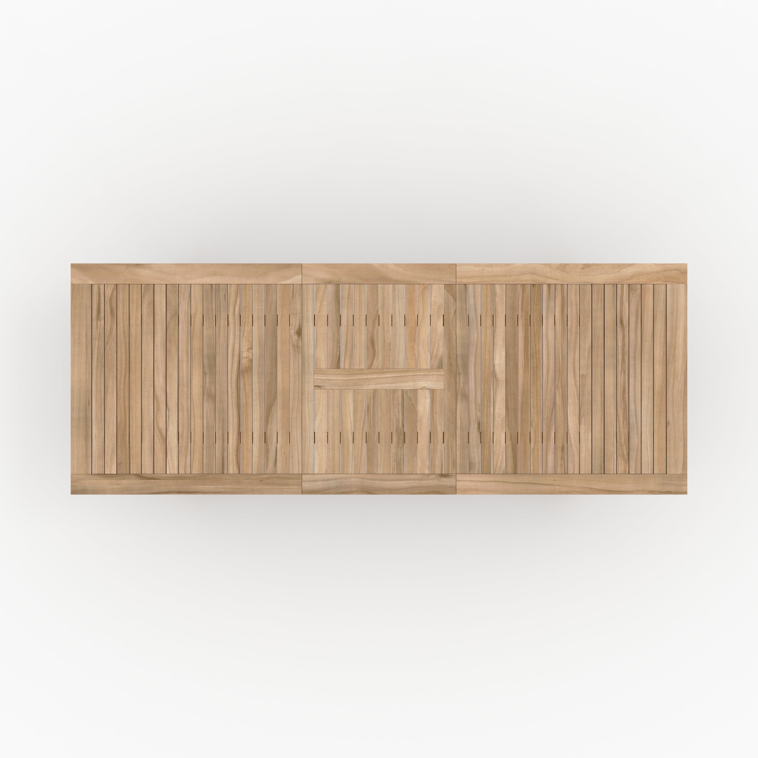 nido table de jardin extensible 180 240 cm en teck fond beige