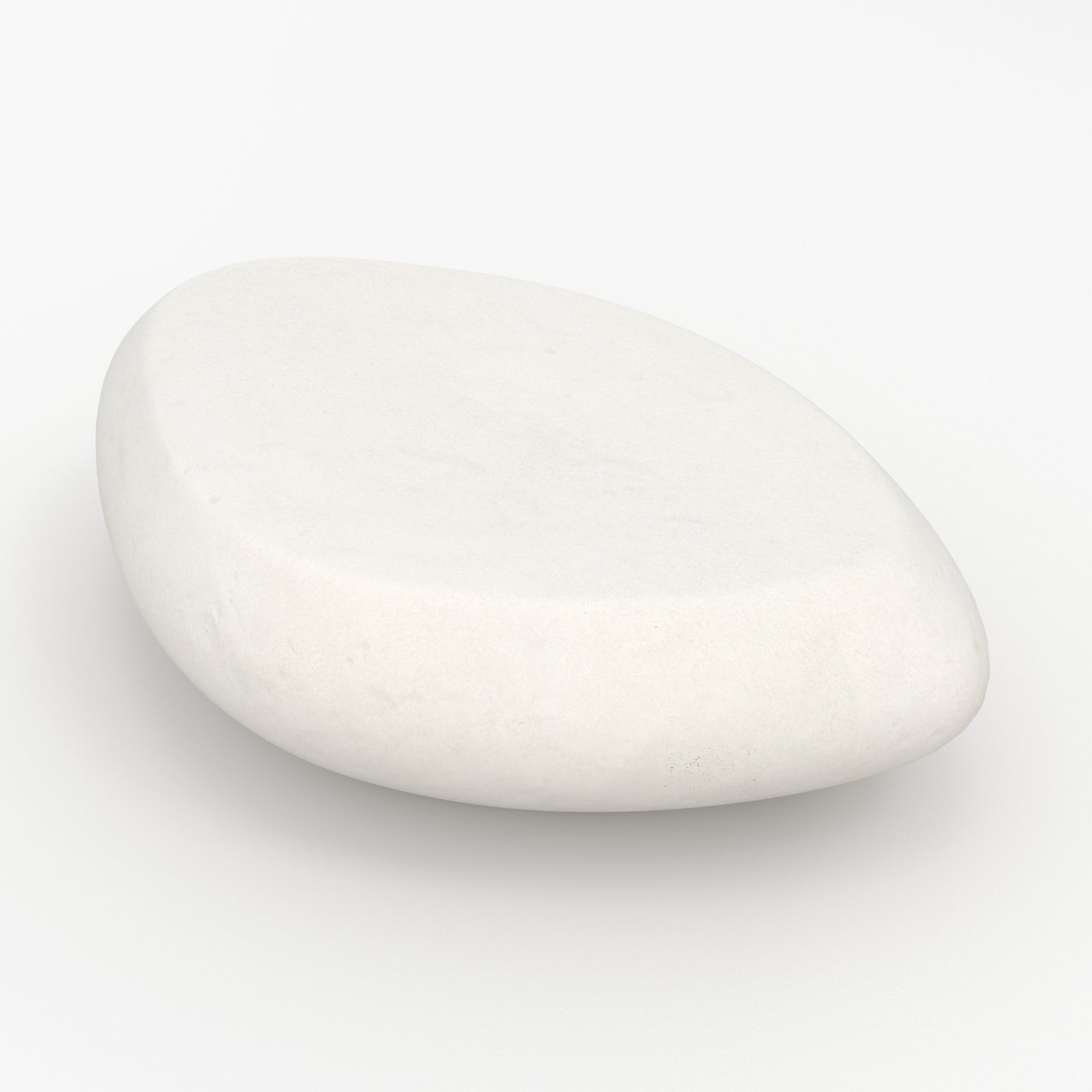 tavolino ovale maui in cemento bianco 105cm