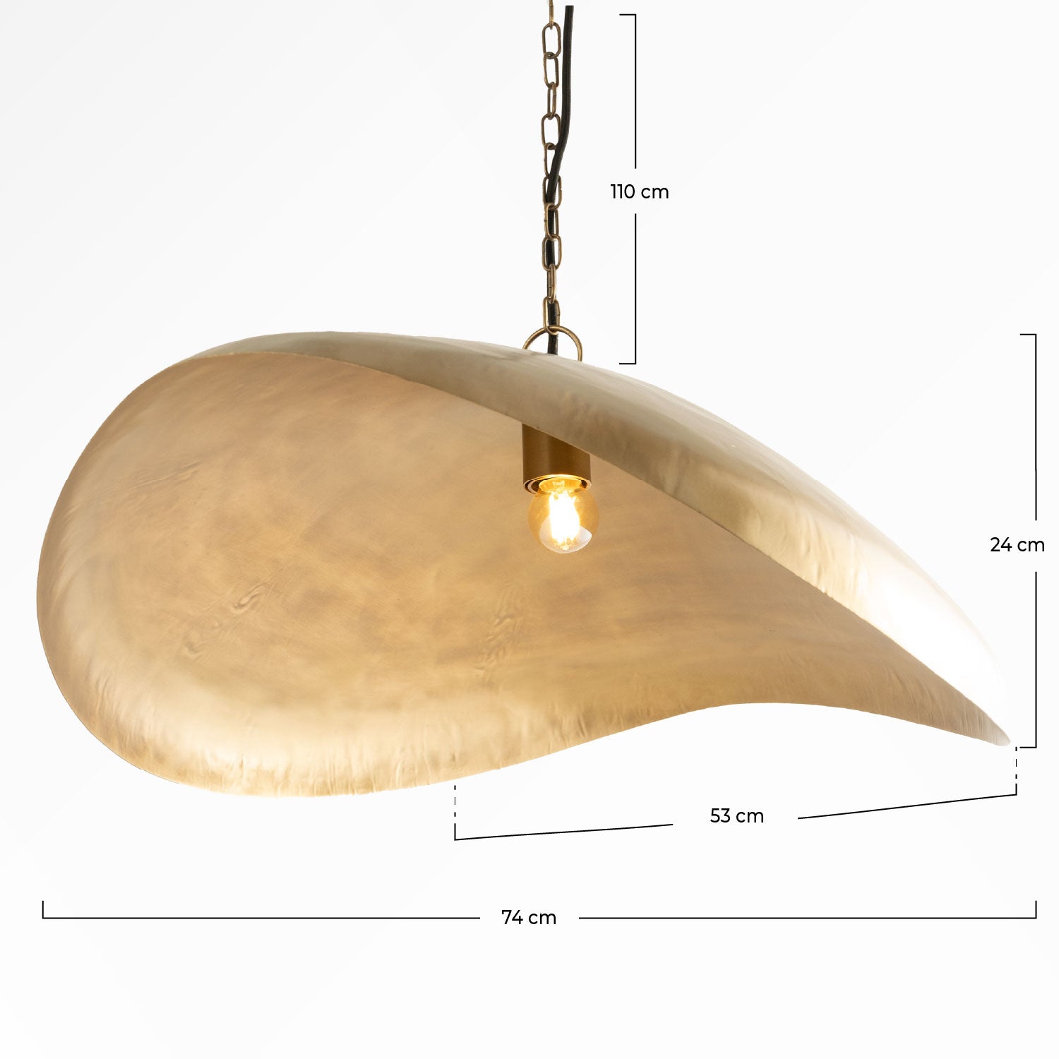 Pacha suspension dorée luminaire