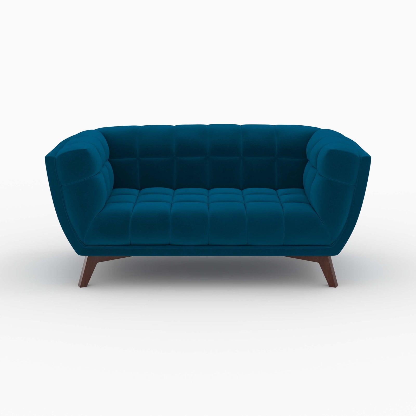 pack 2 canapes velours bleu mona 5 places