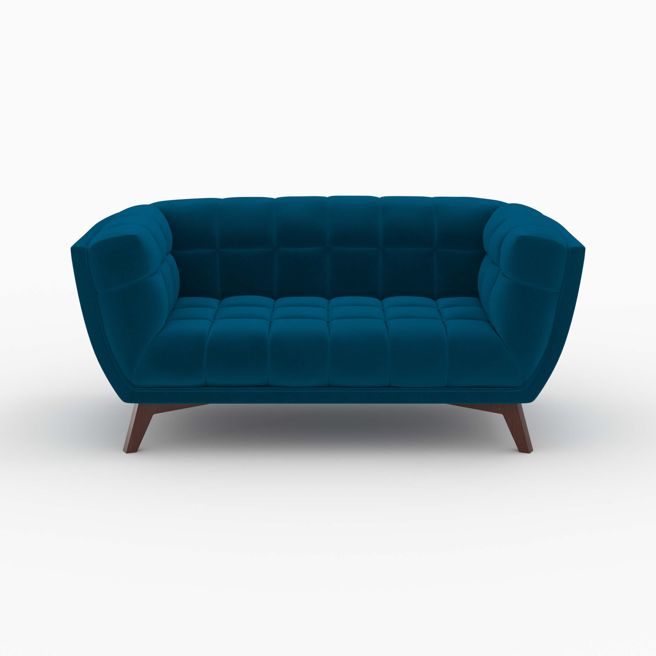 pack 2 canapes velours bleu mona 5 places