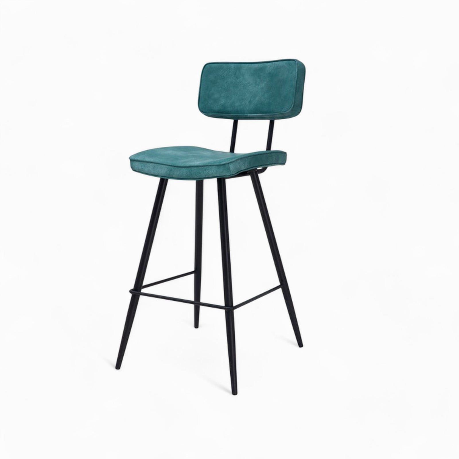 set di 4 sedie da bar in pelle sintetica giallo e blu 66 cm Texas