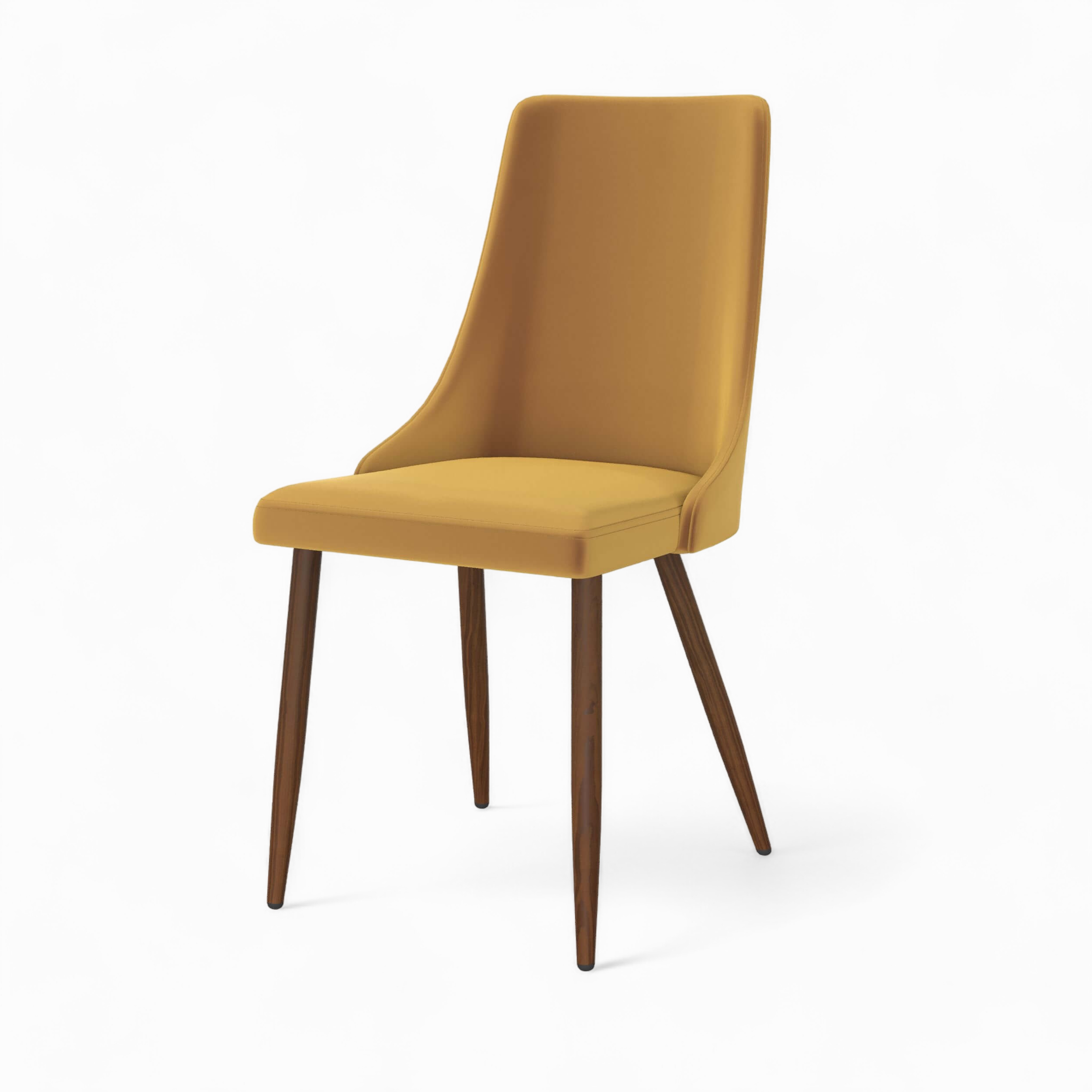 pack 4 chaises en velours bleu et jaune vinni