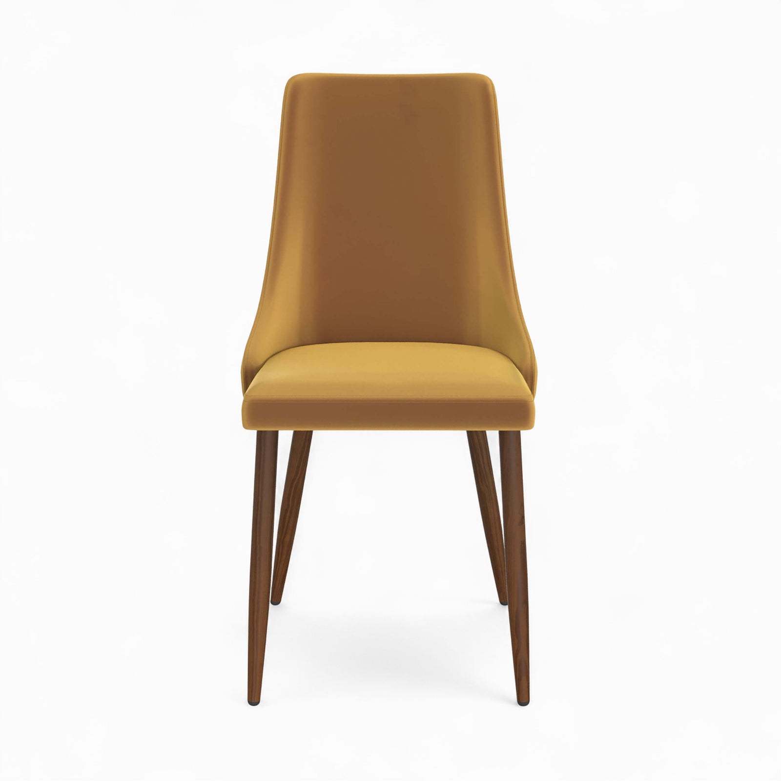 set di sedie Penelope velluto giallo 4 schienale alto o asimmetrico appuntamento deco