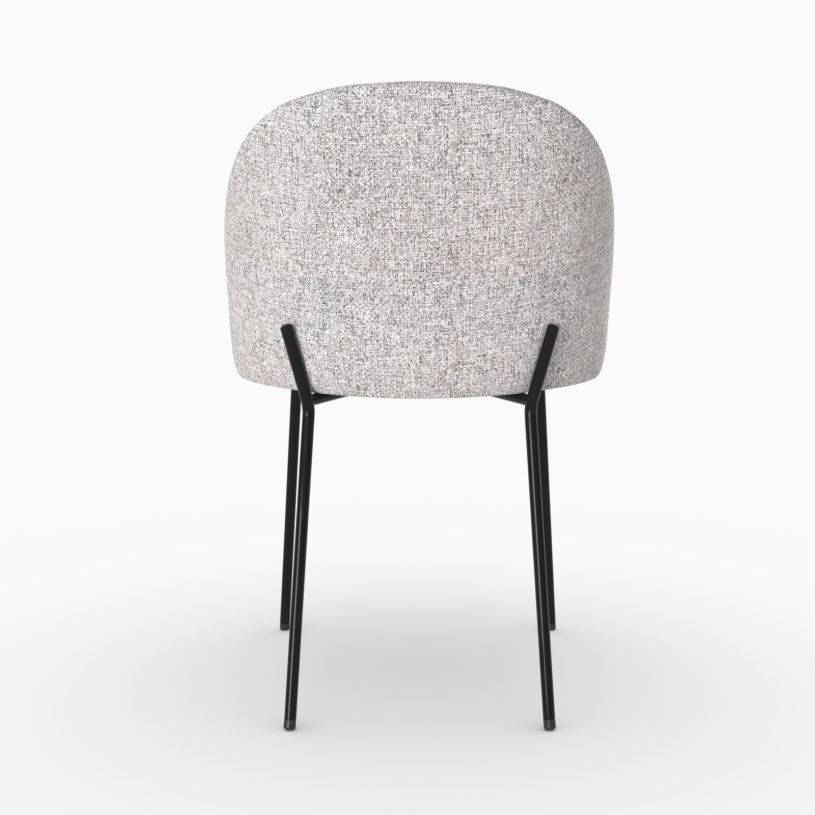 Paire chaises Karl tissu chiné clair gris