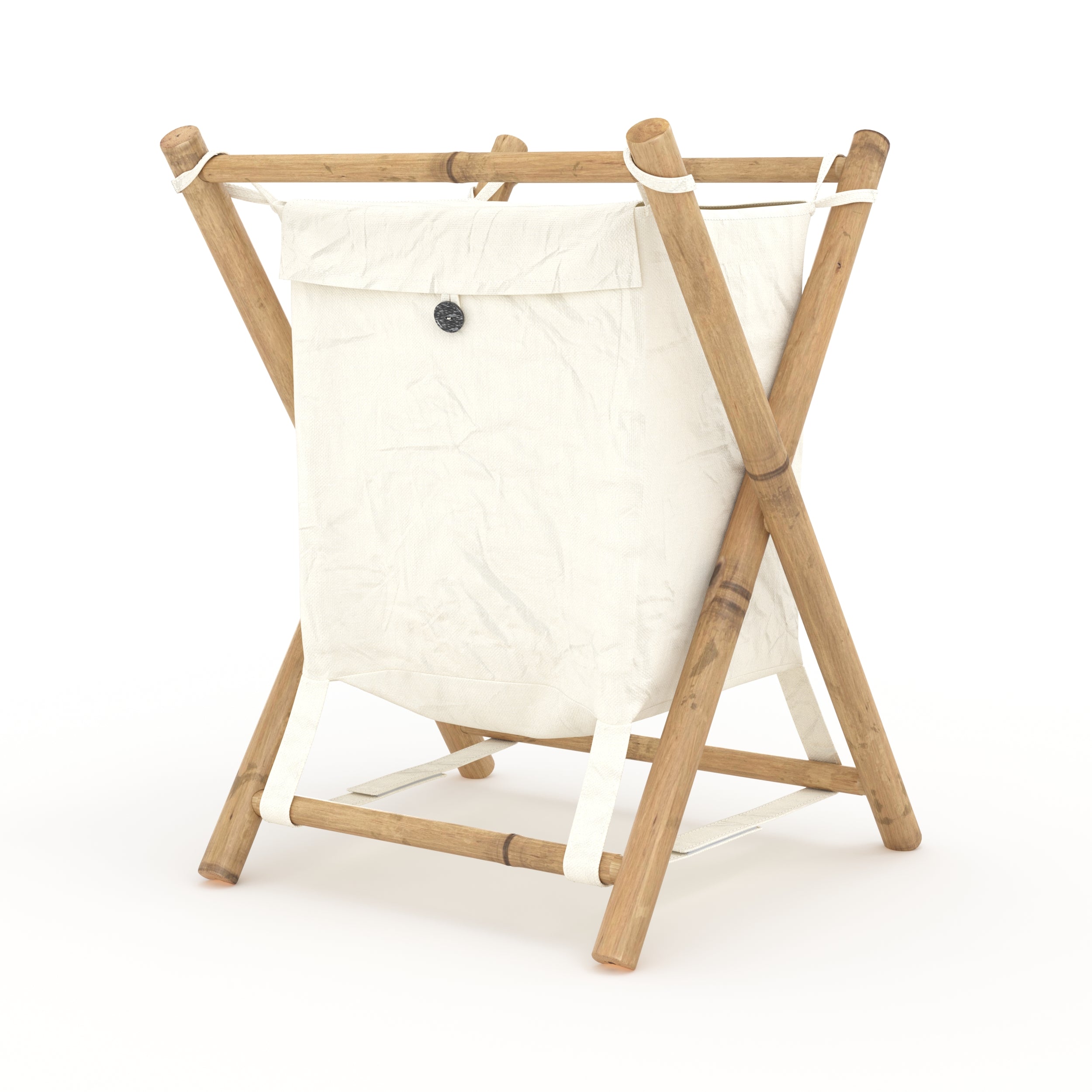 Panier linge Bami blanc en bambou