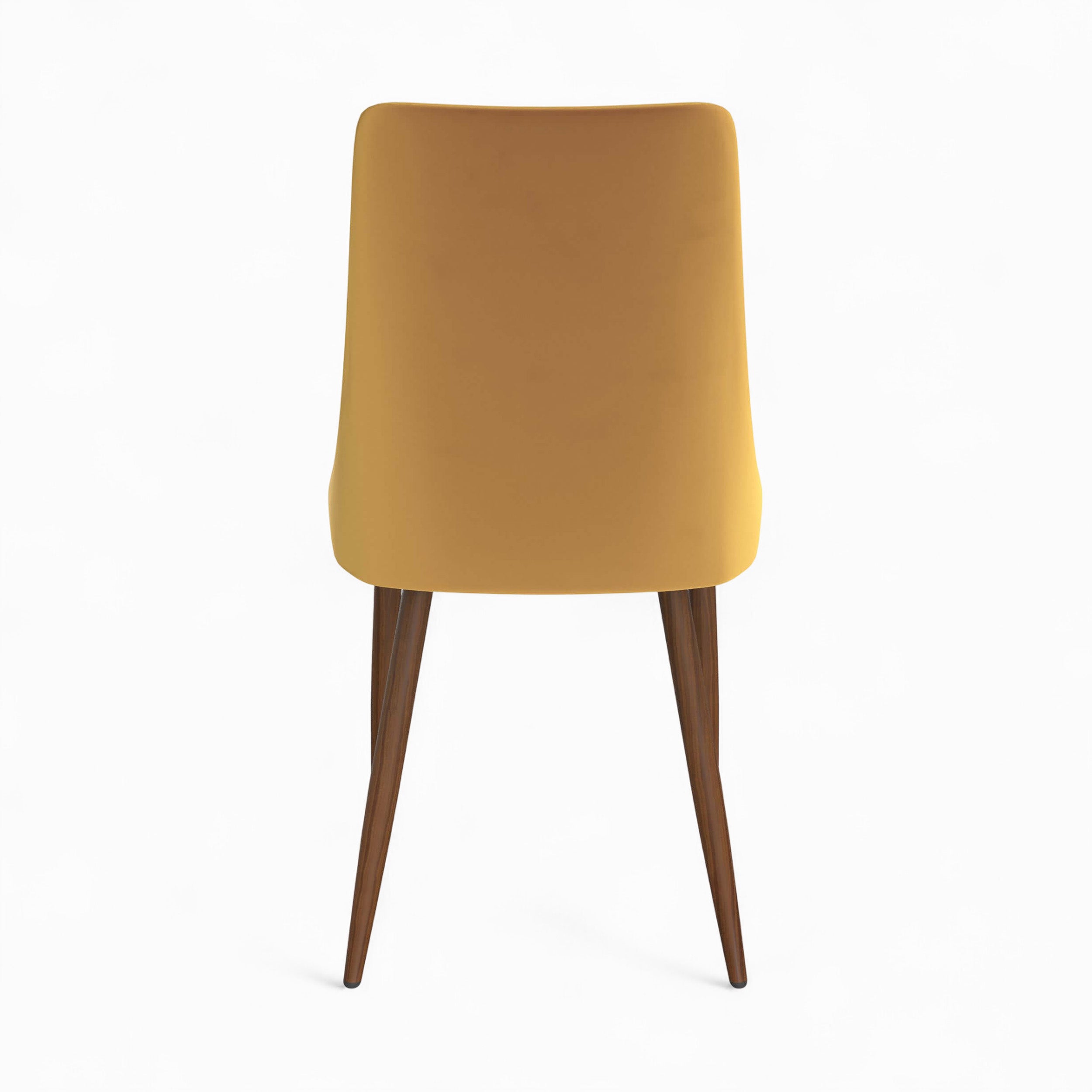 penelope 4 chaises jaune velours dossier haut asymetrique pack rendez vous deco
