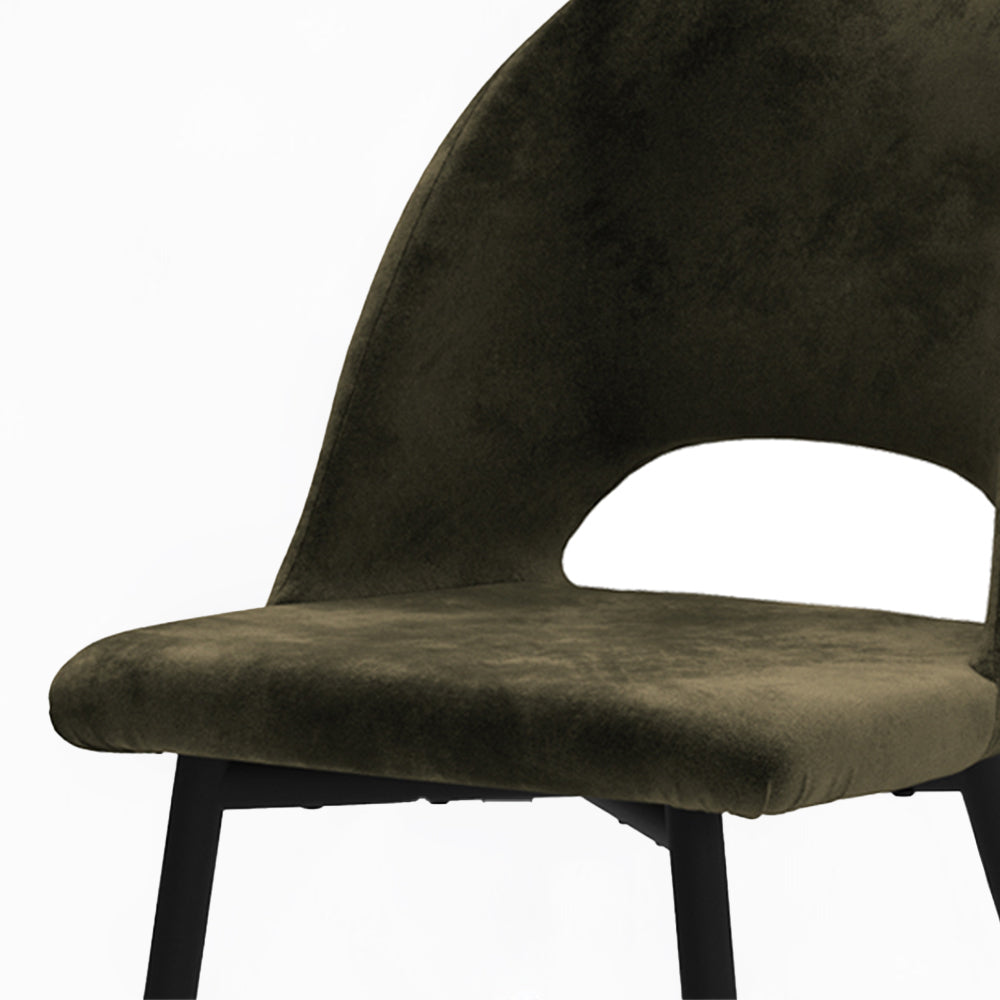 penelope assise velours vert pack 2 chaises 2 bar