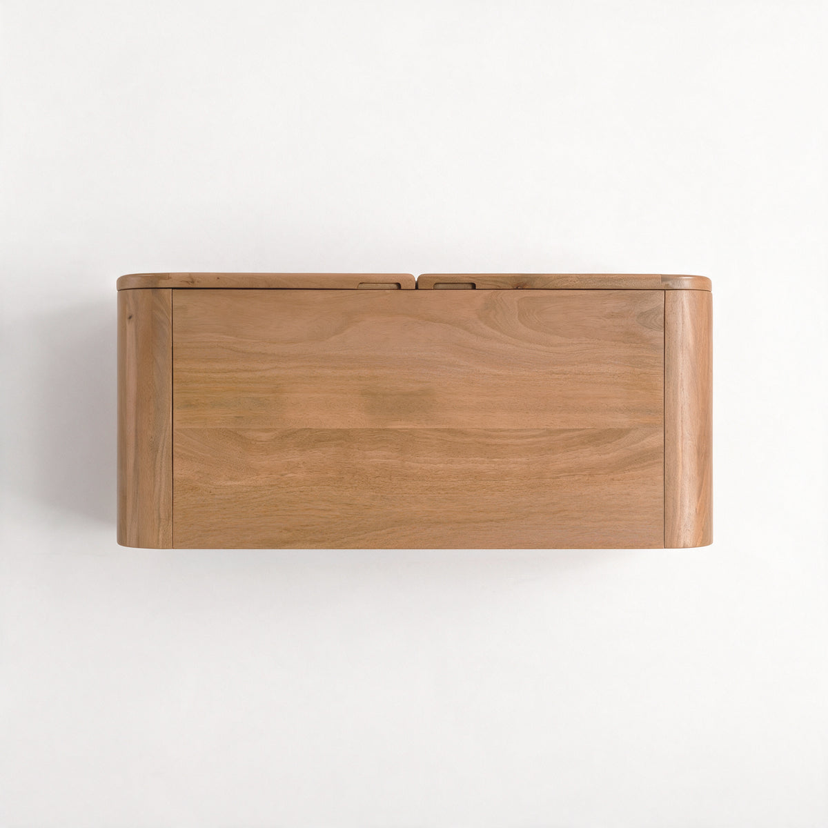 Petit buffet Ezio en bois de manguier et cannage, vue de dessus - Maison Pavane