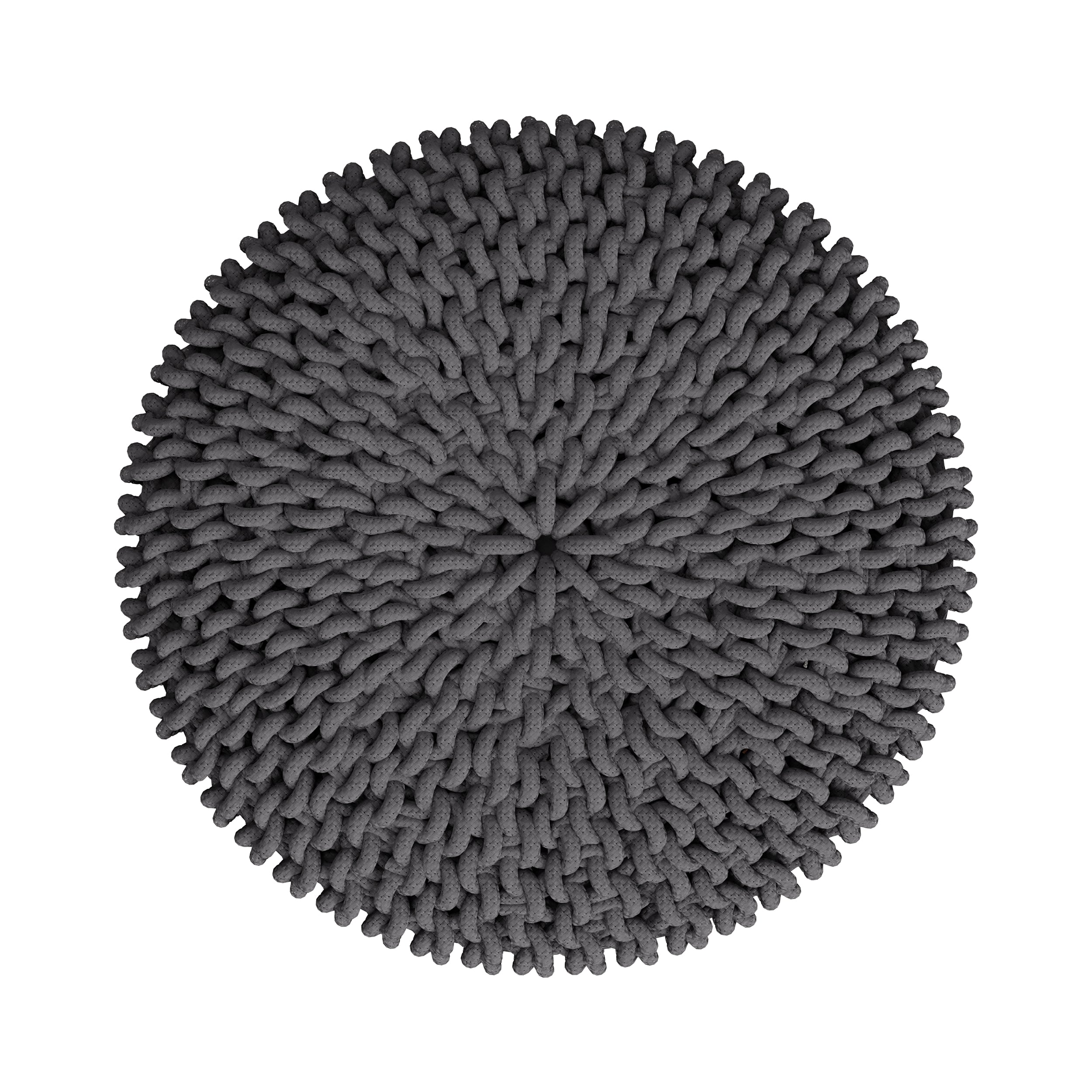Taburete pequeño de punto Lisa gris oscuro