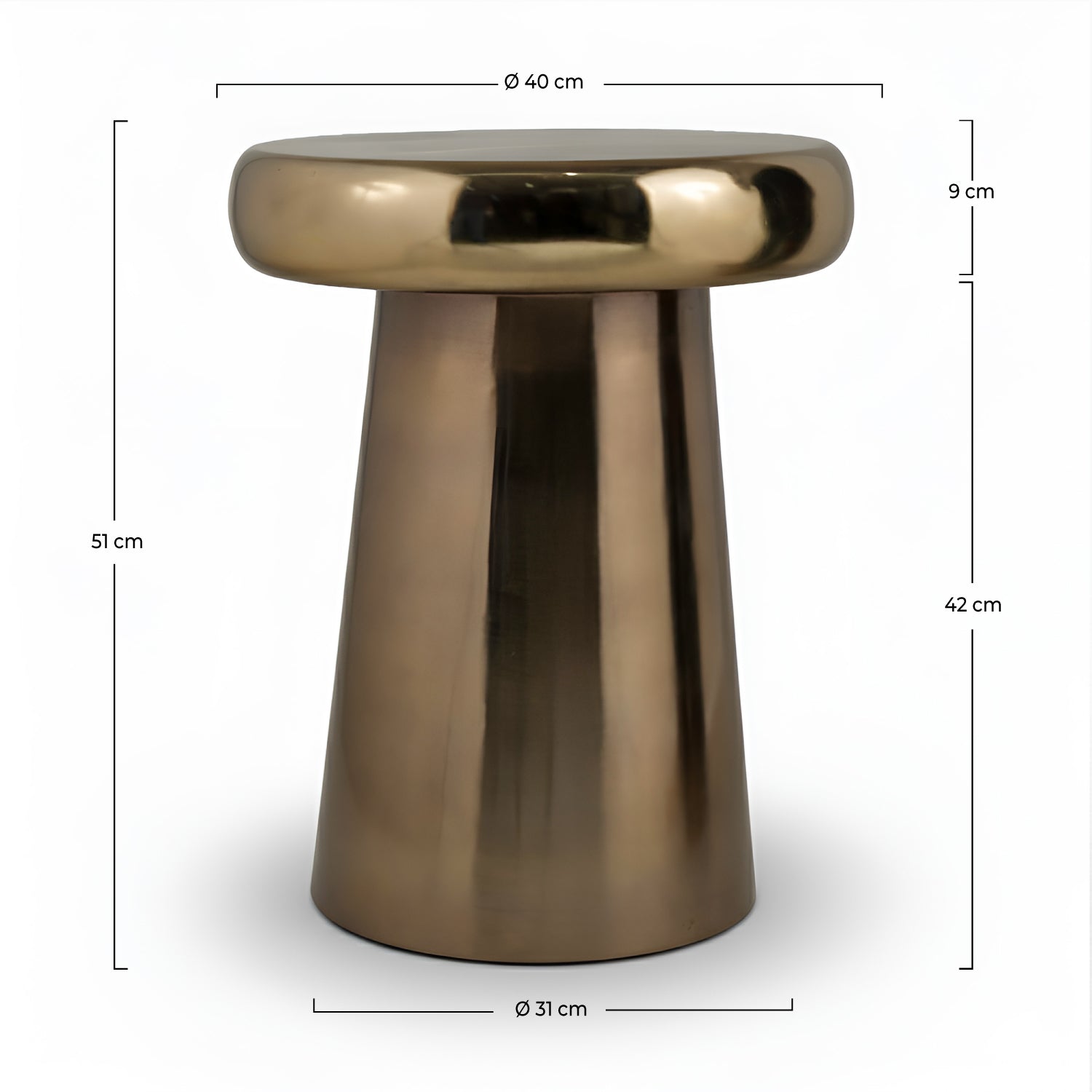 Petite table d appoint bronze foncé