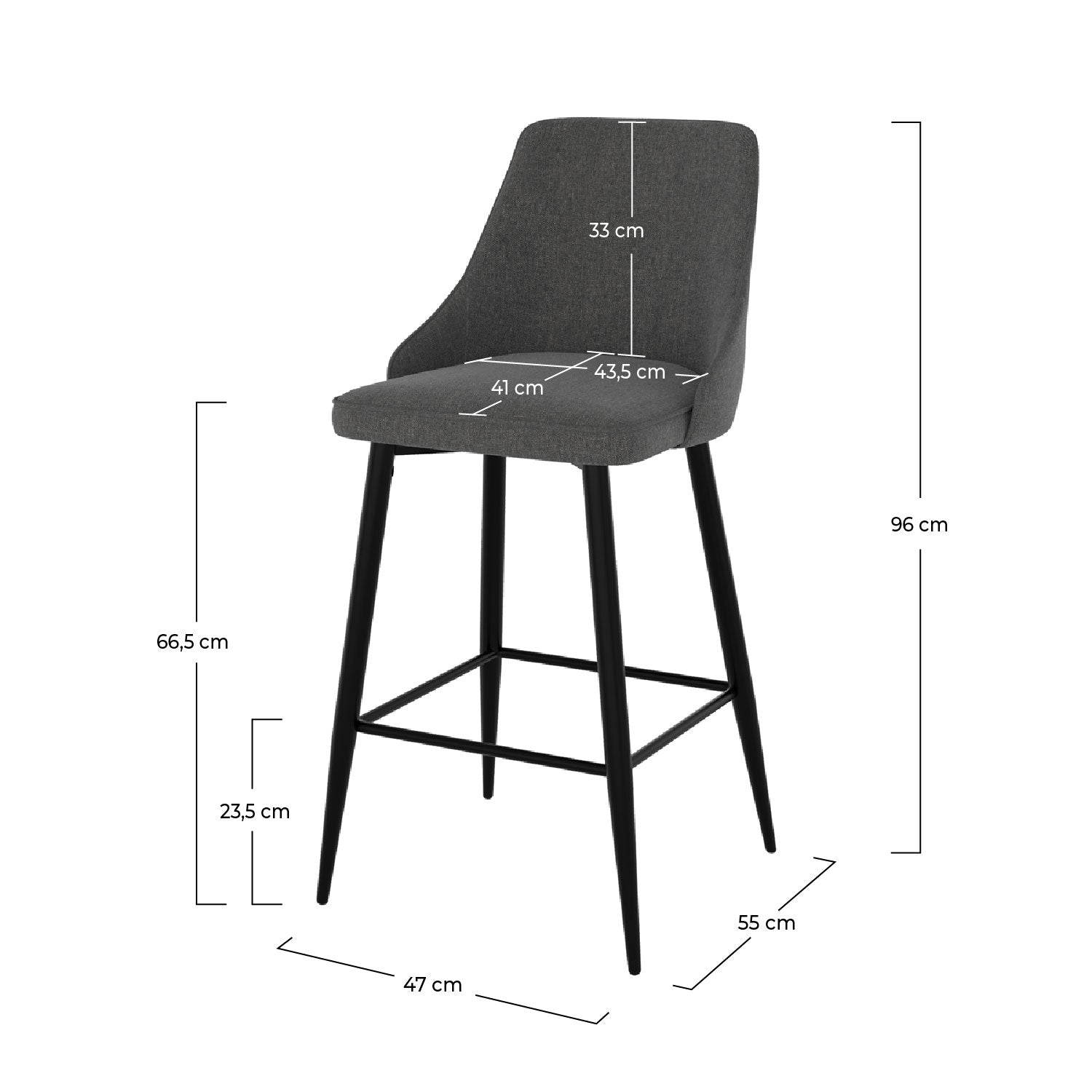 Pipo chaises de bar 66.5 cm