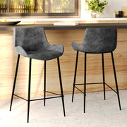 pirata grigio e nero 65 cm set 2 sgabelli da bar
