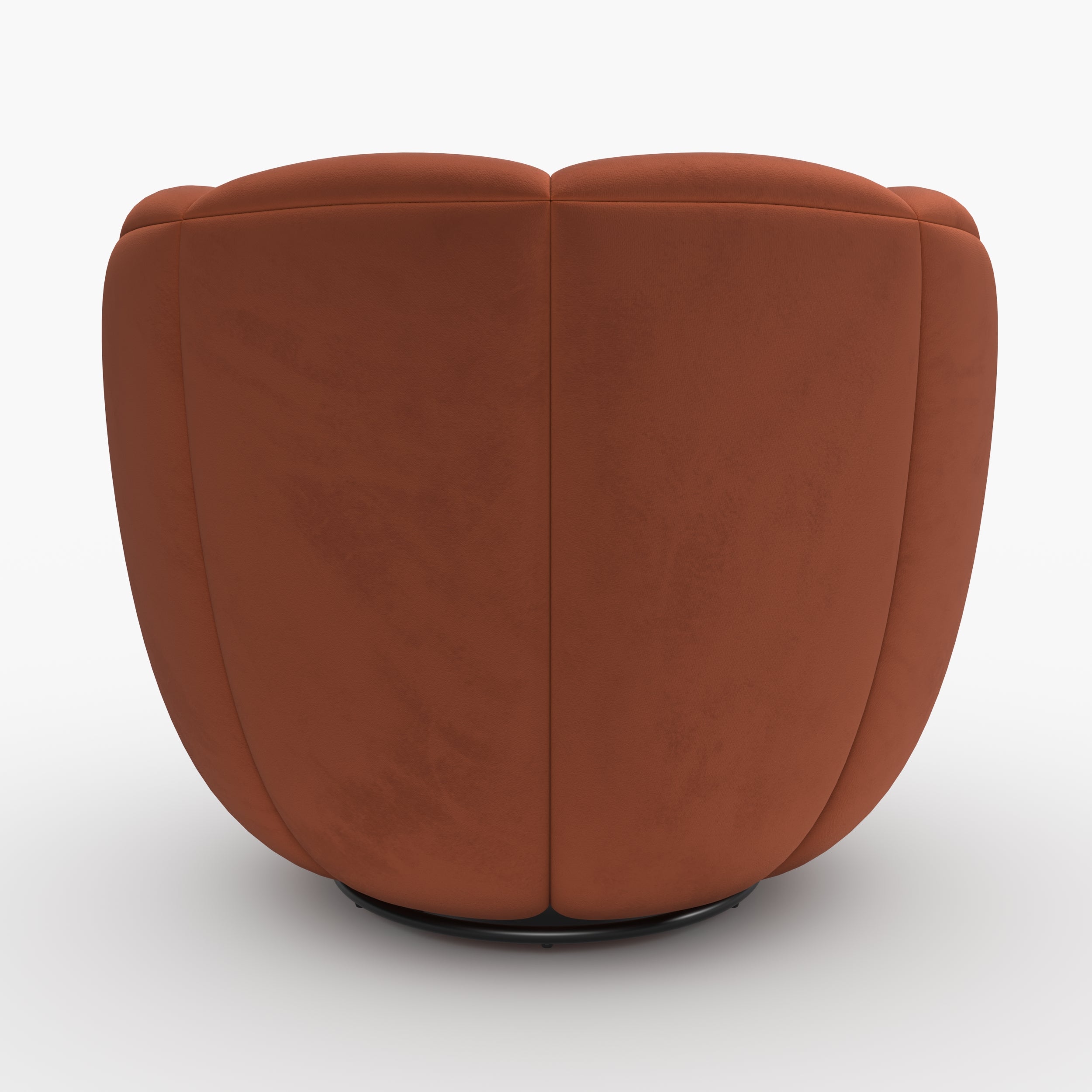 Pivotant fauteuil Yse velours rouille
