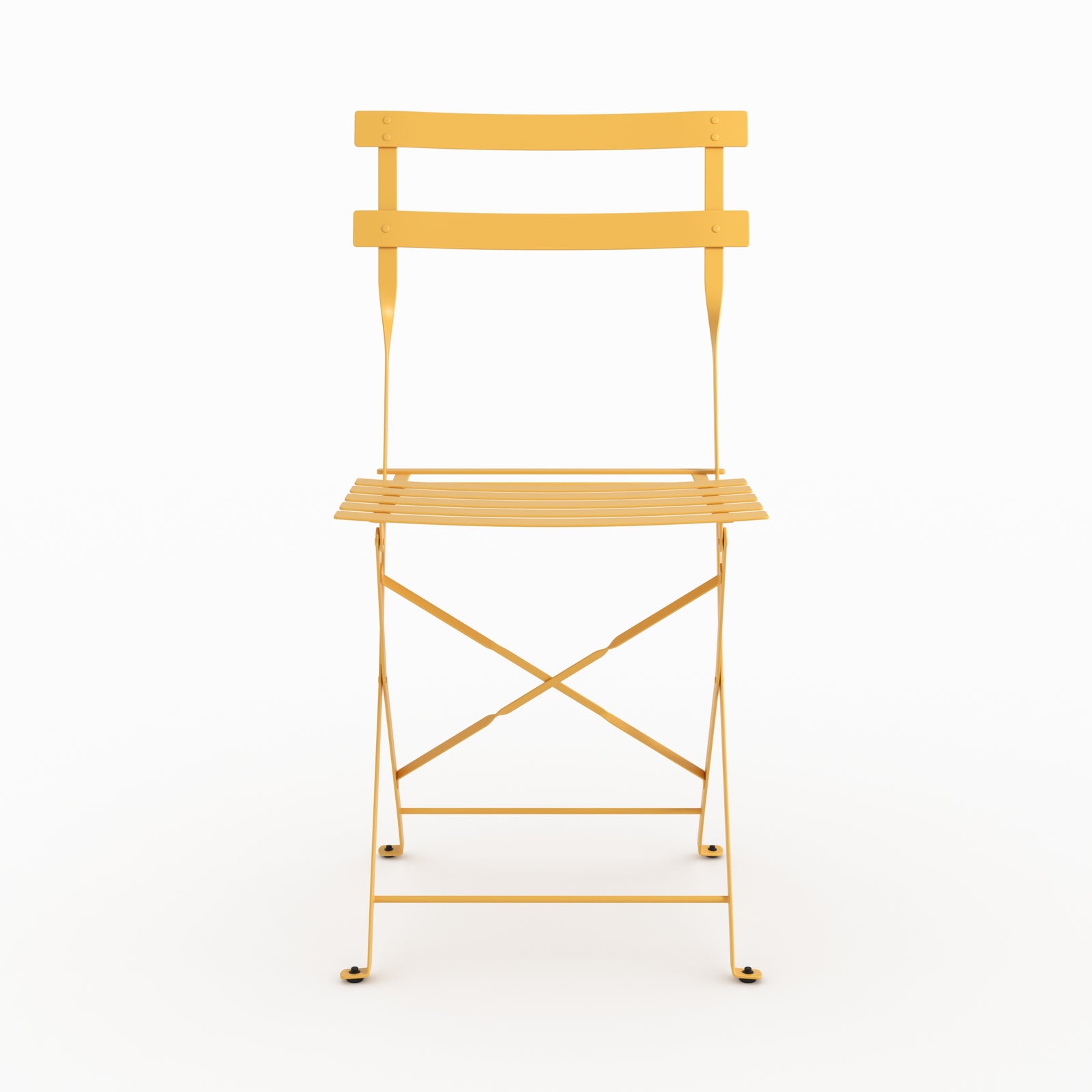 Pliantes beurre jaune métal en Kayla jardin de chaises 2 de lot