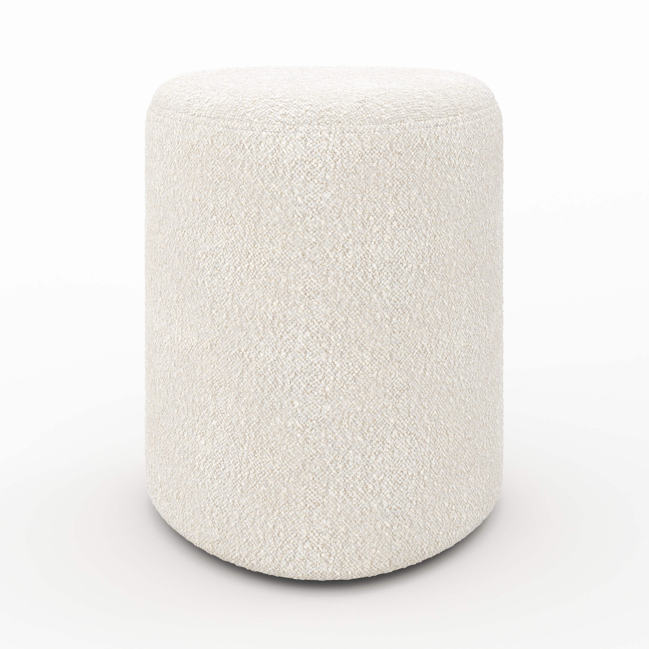 pouf beige Emmy in tessuto boucle