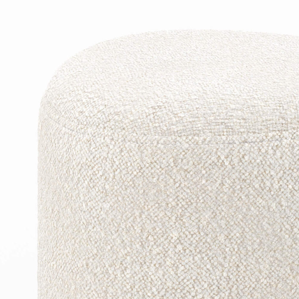 pouf di appoggio beige in tessuto boucle beige Emmy