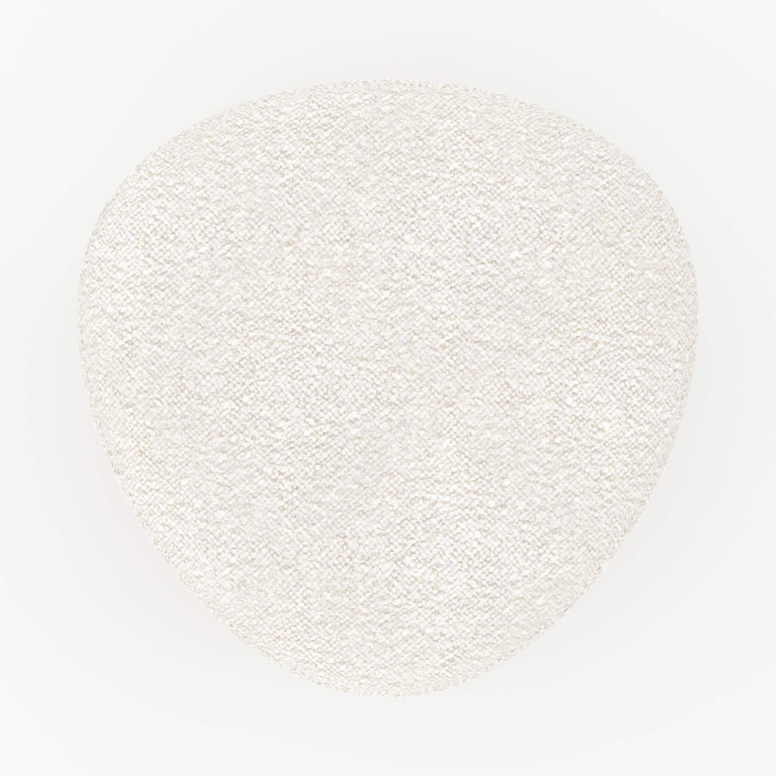 pouf Emmy beige in tessuto bouclé triangolare