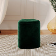pouf in velluto verde triangolare
