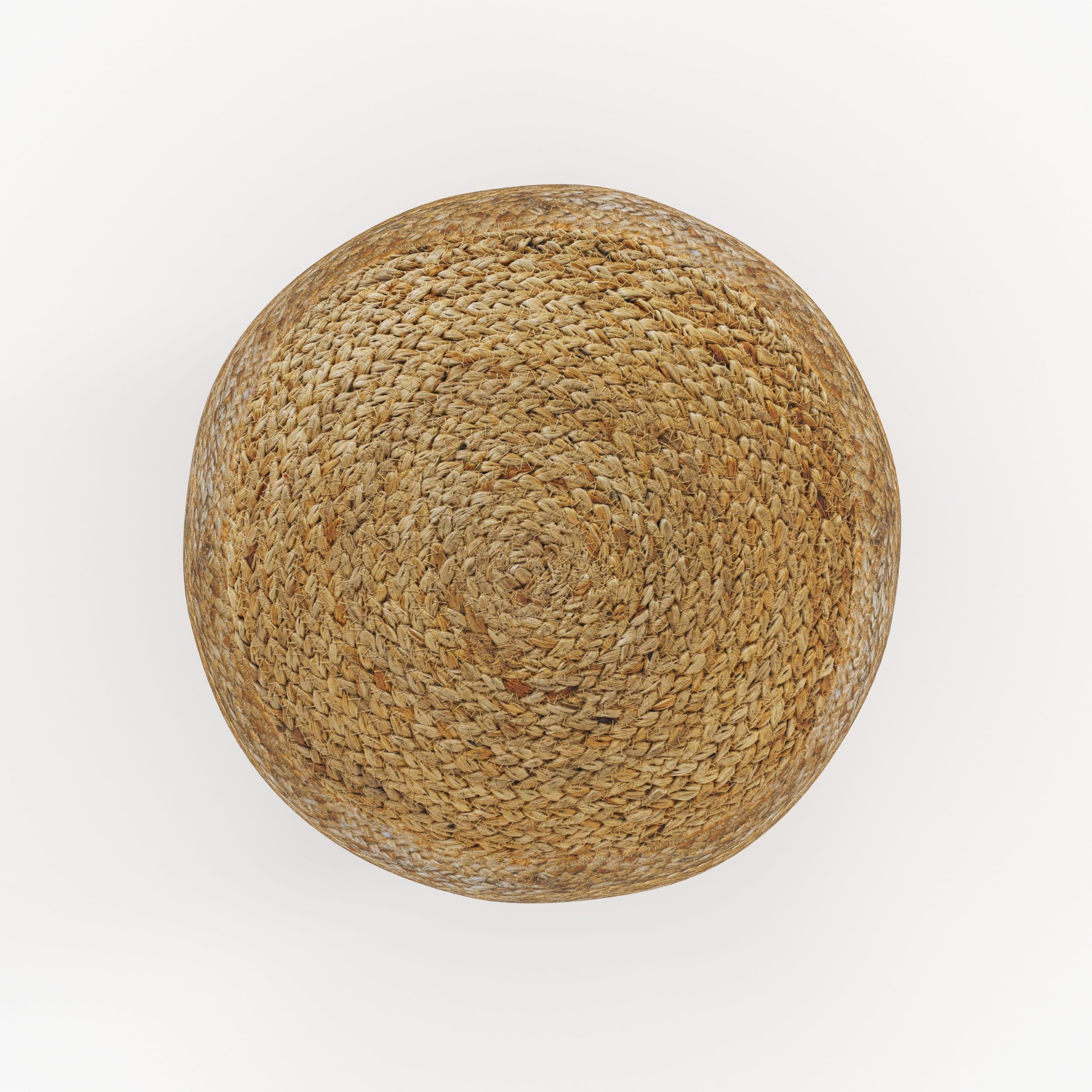 pouf rotondo Billy in iuta con righe bianche sottili diametro 40 cm