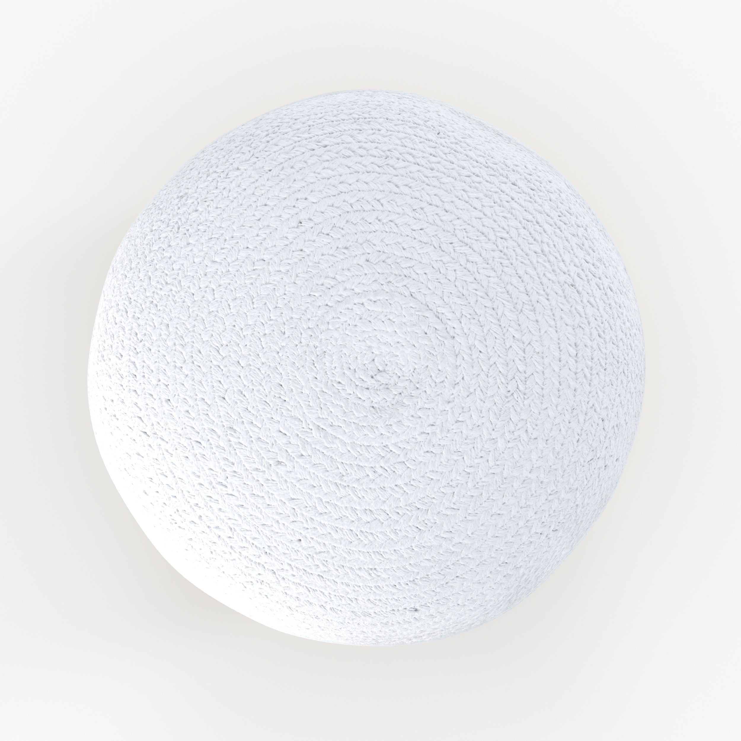 pouf rotondo naturale in juta beige e bianco Billy
