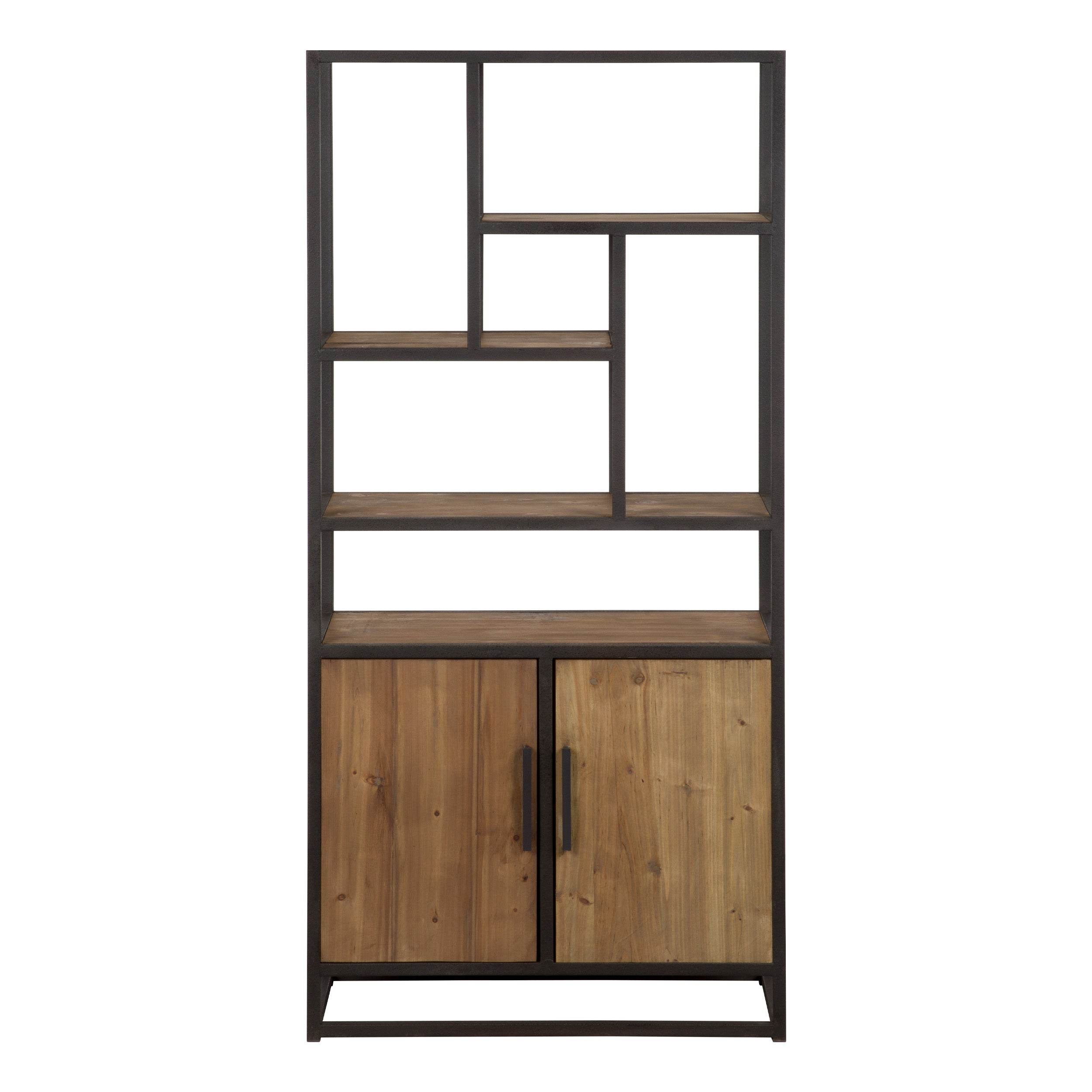 Rangement étagère en métal et bois recyclé