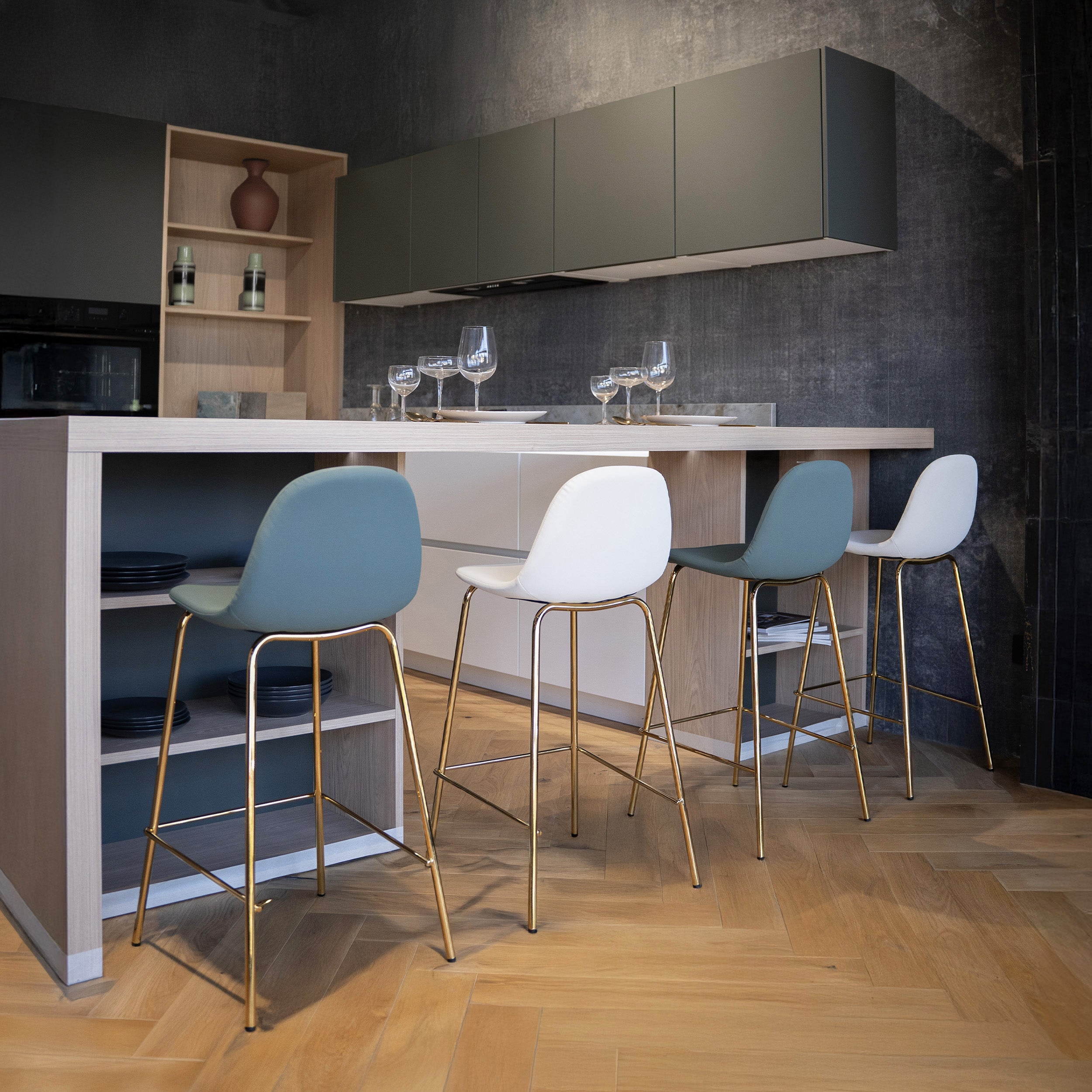 Henrik blanche chaise de bar