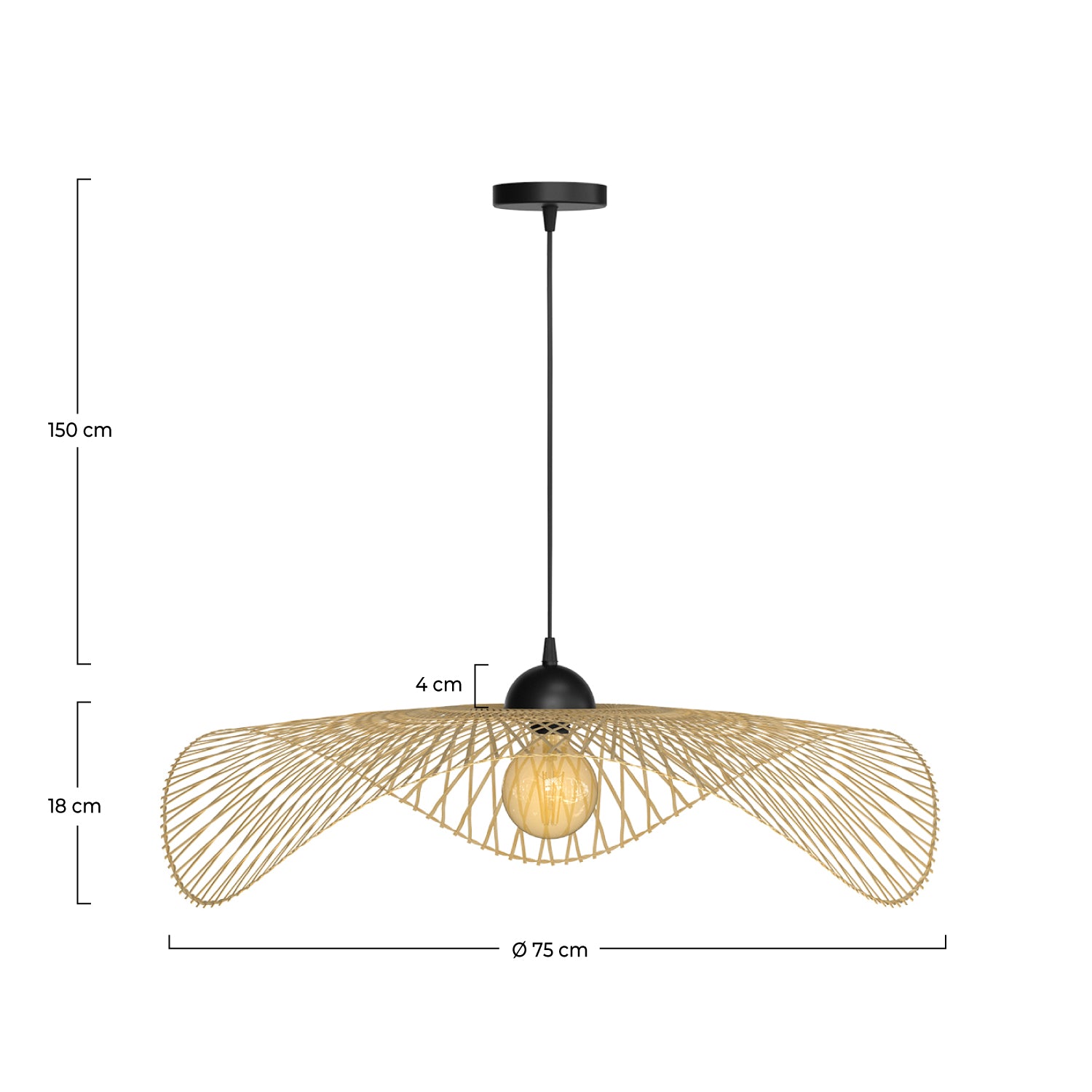 Suspension en bambou