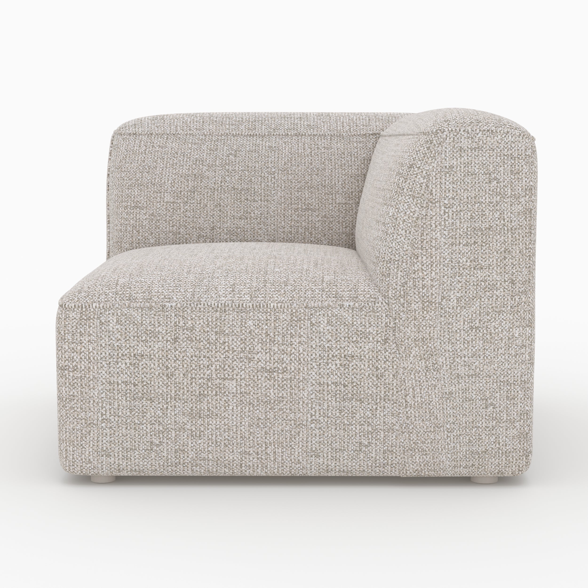 Angle Hestia interchangeable canapé modulable tissu beige
