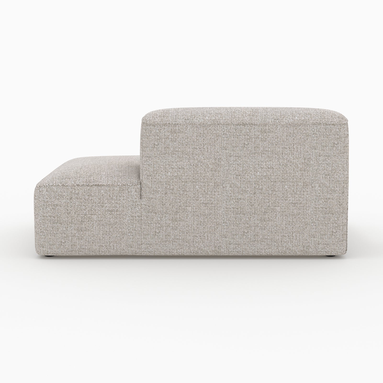 Canapé Hestia angle gauche beige poufs