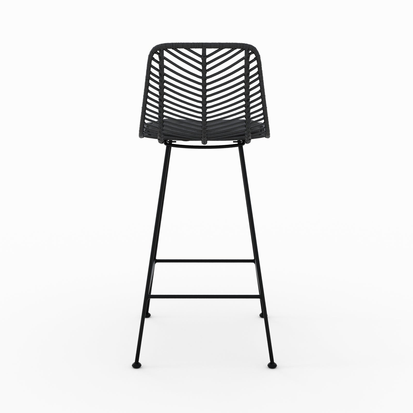 Chaises tamara rotin noir 66cm