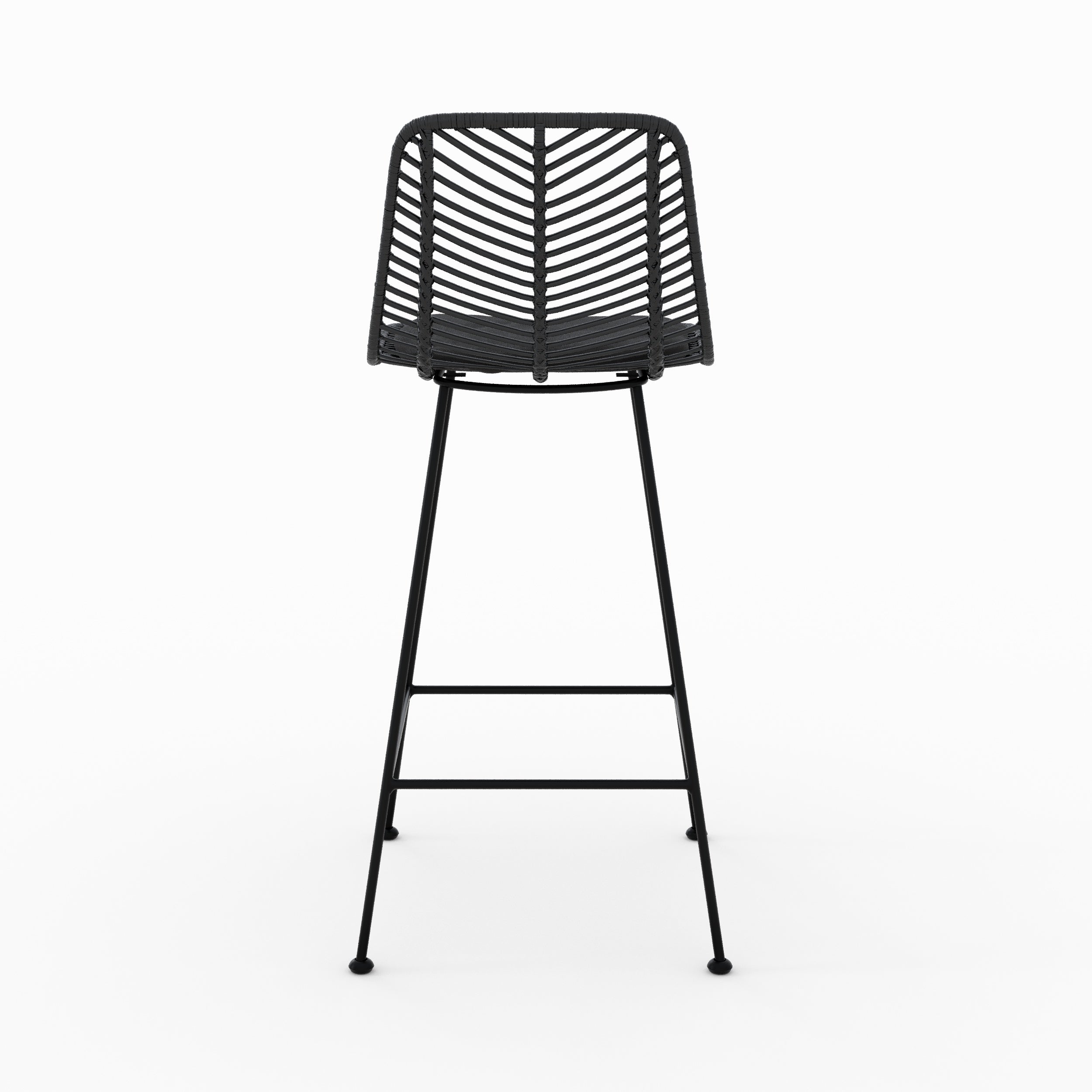 Chaises tamara rotin noir 66cm