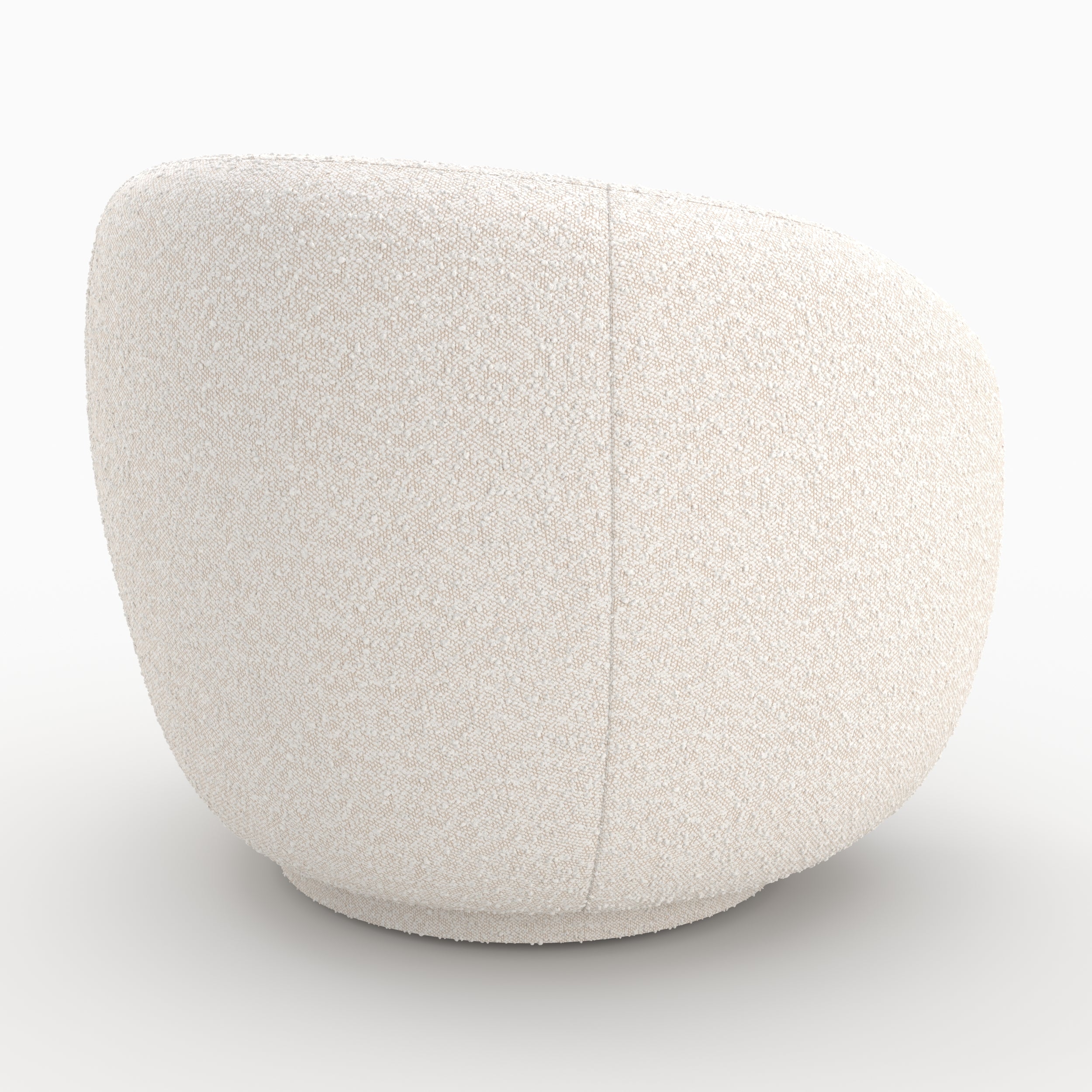 rendez vous deco fauteuil naya tissu boucle blanc salon