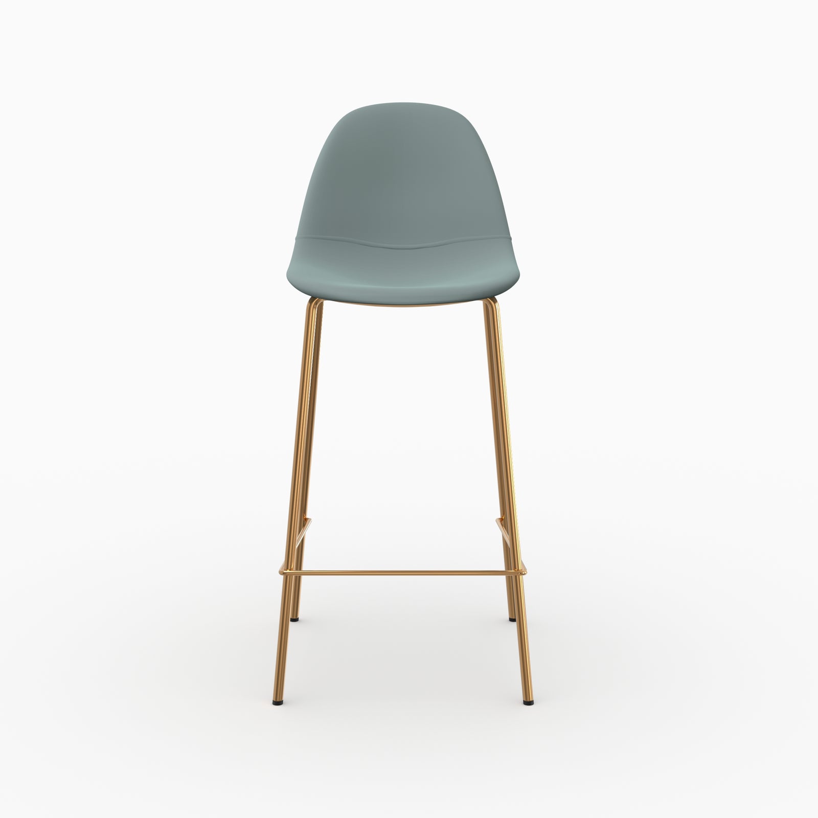 Henrik chaise lot 2 65cm cuir synthétique verte ilot central
