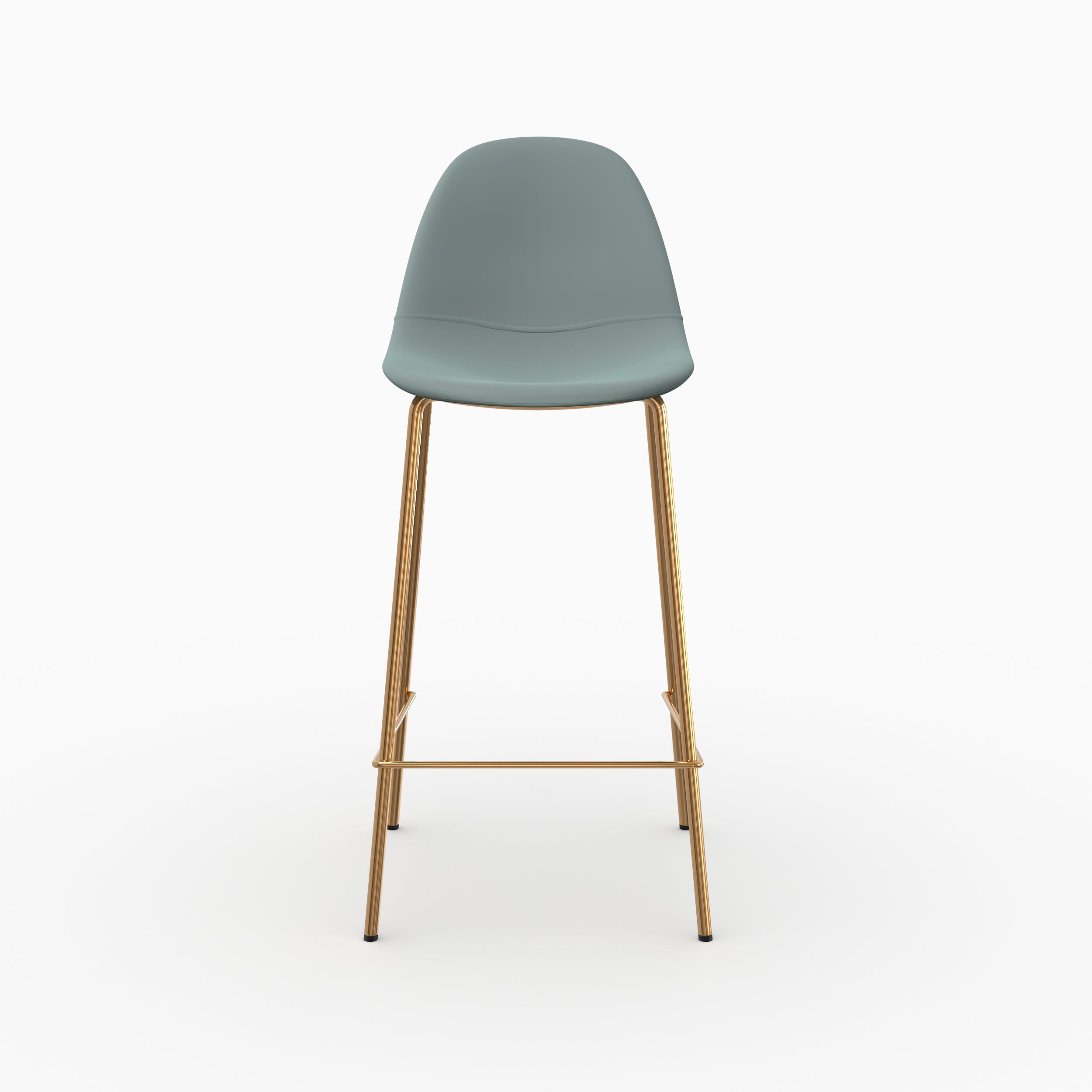 Henrik chaise lot 2 65cm cuir synthétique verte ilot central