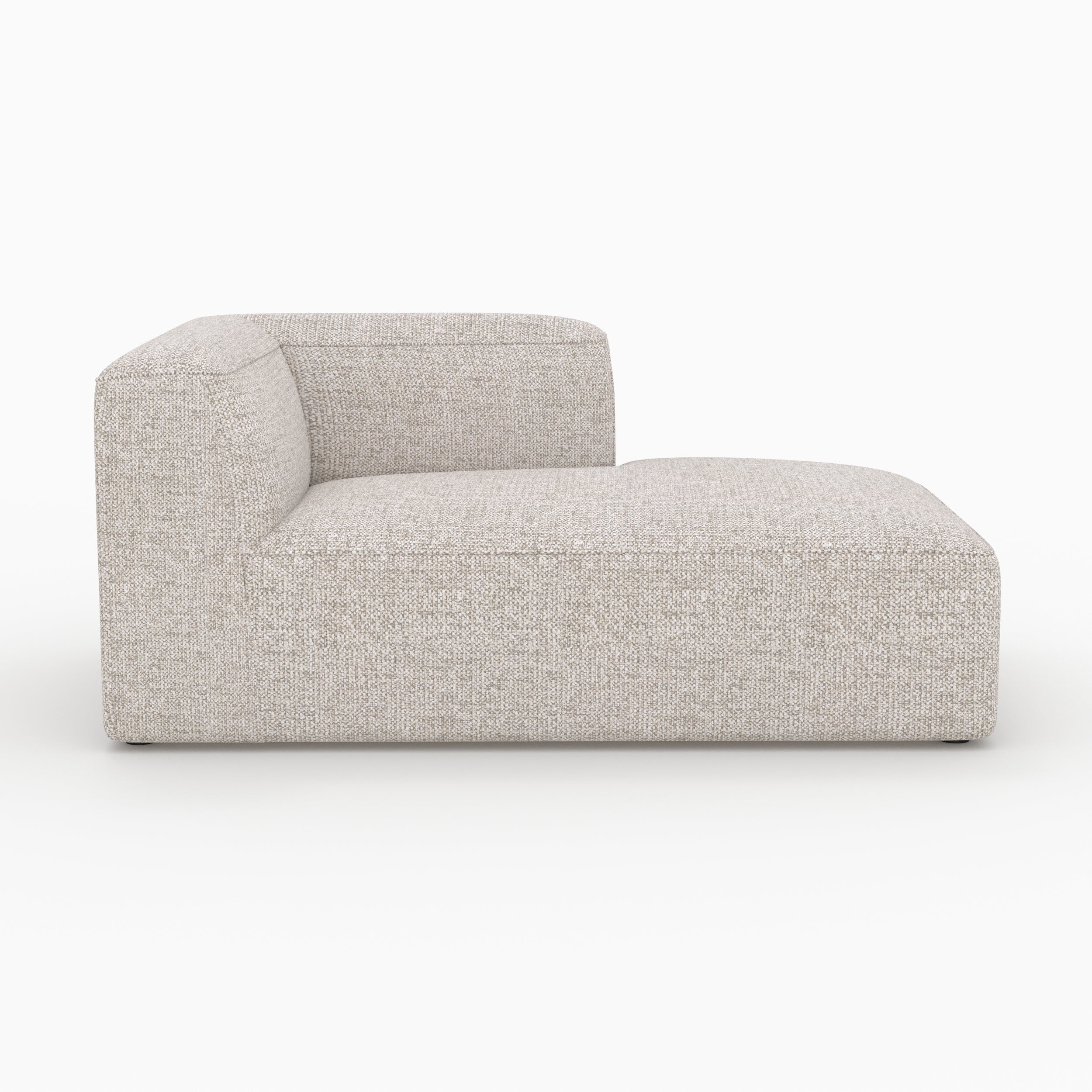 Méridienne Hestia angle droit canapé modulable tissu beige