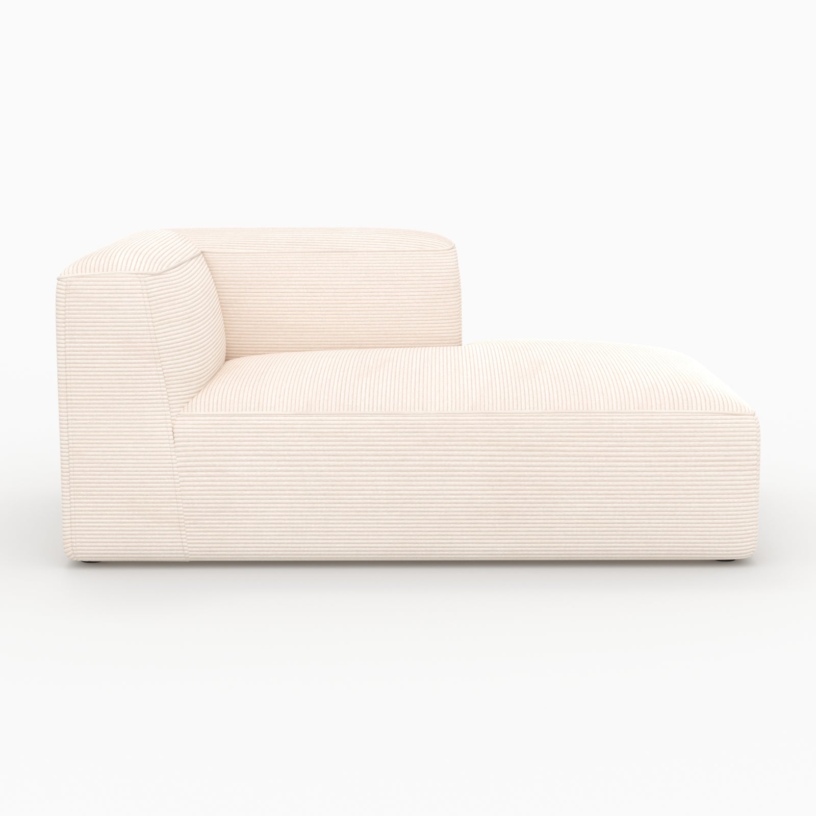 Méridienne Mina angle droit canapé modulable velours blanc