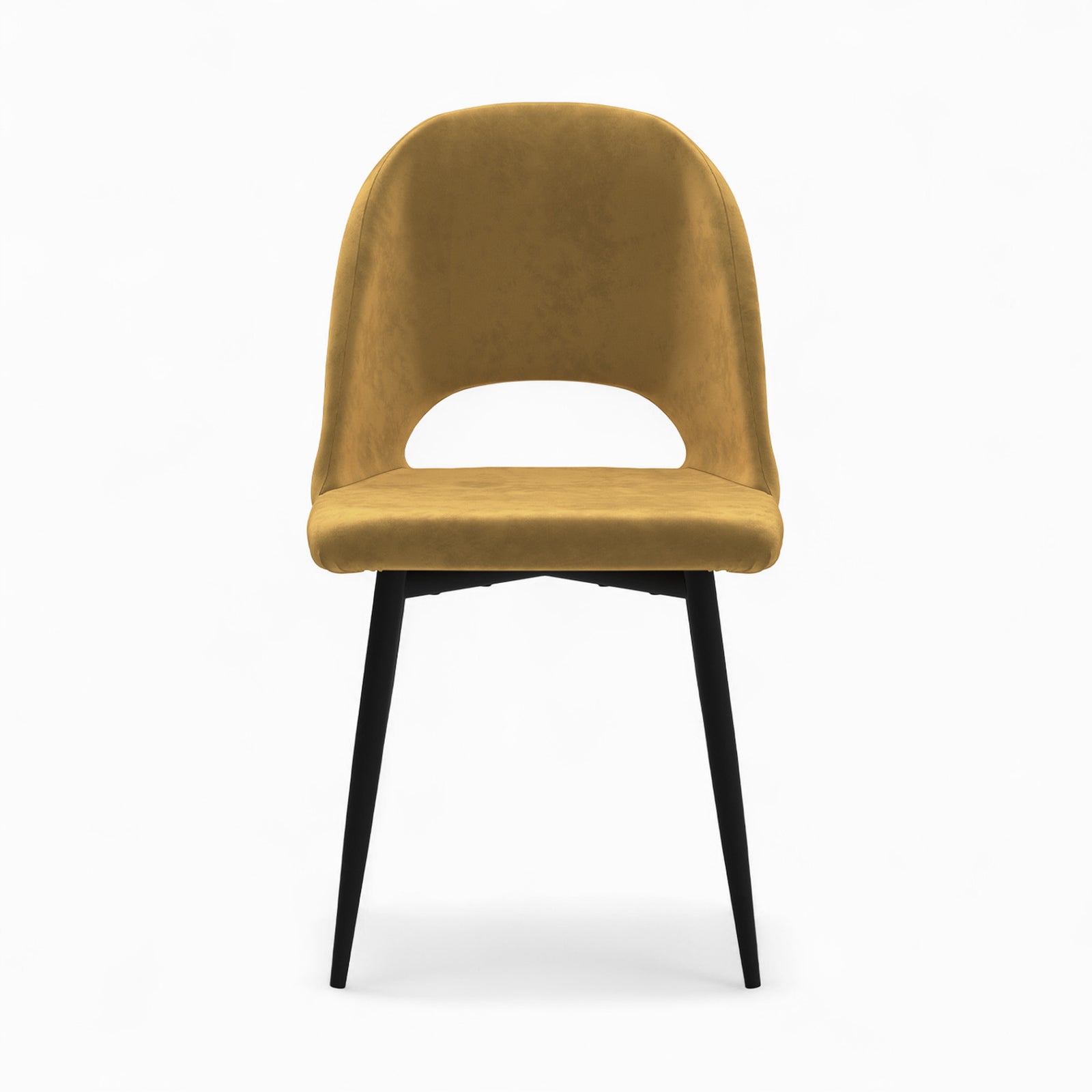 appuntamento deco set di 4 sedie Penelope giallo velluto schienale alto o asimmetrico