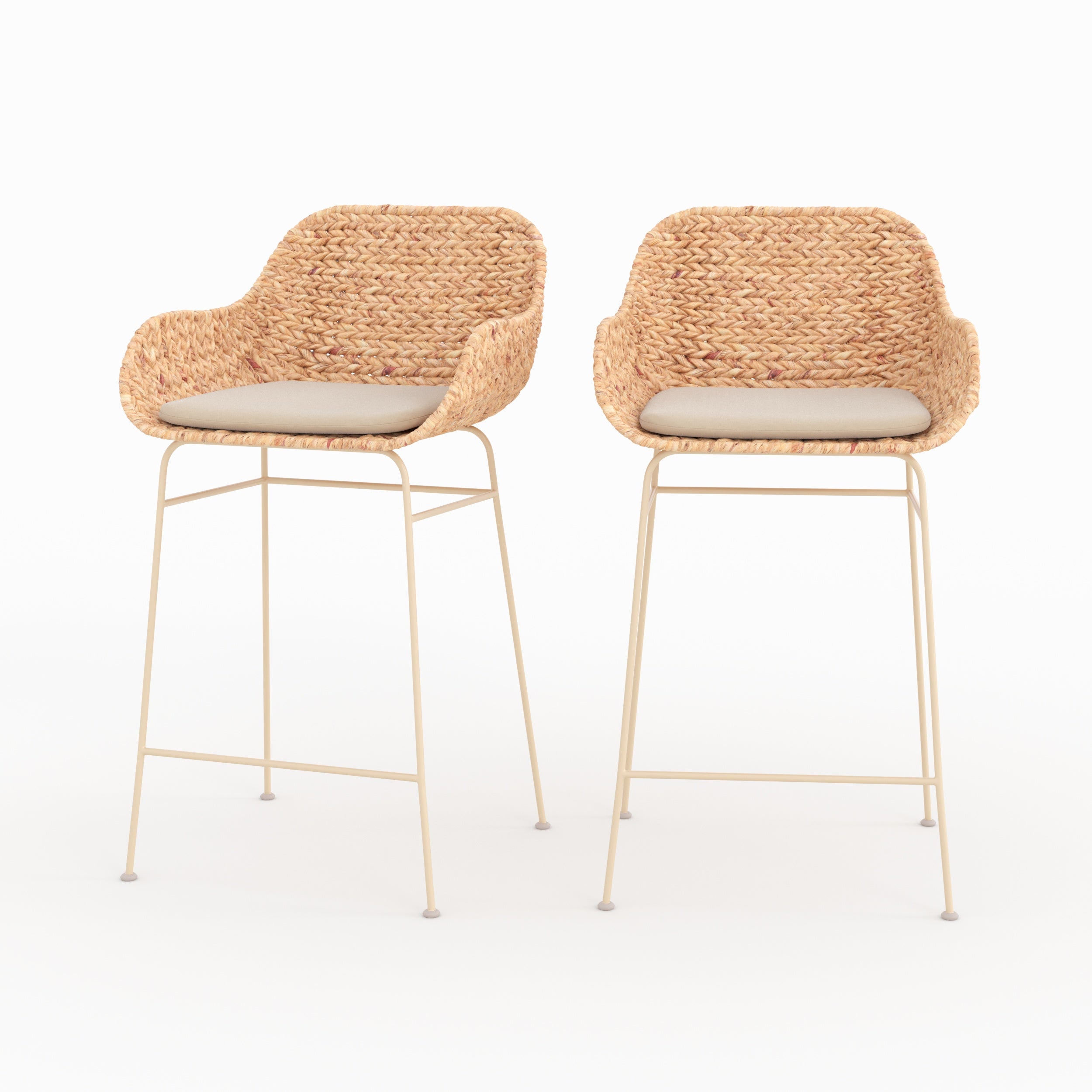 Lot2 chaises Faro 66cm naturelle ilot central
