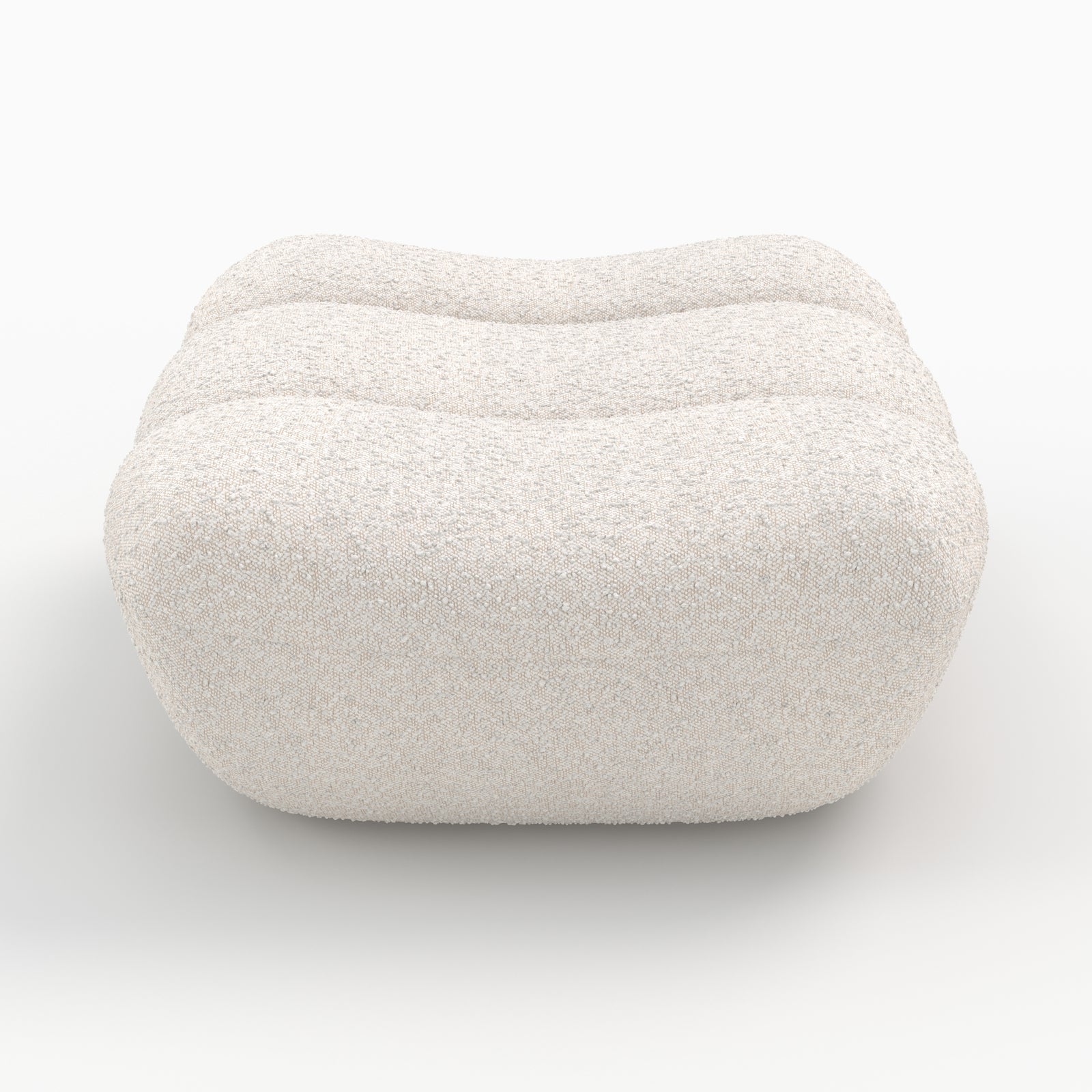 repose pieds teddy blanc tissu boucle chaise longue